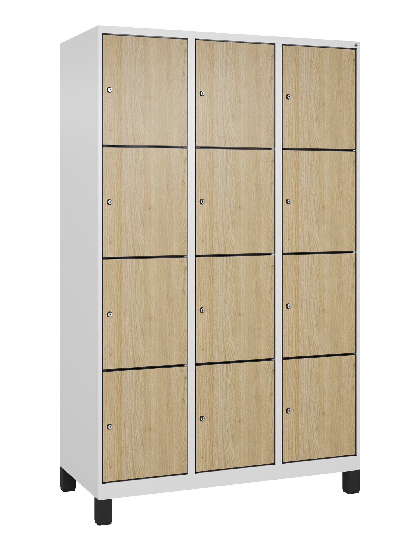 C+P Schlie�fachschrank Evolo PLUS, F��e, 12 F�cher, 1950x1200x500mm