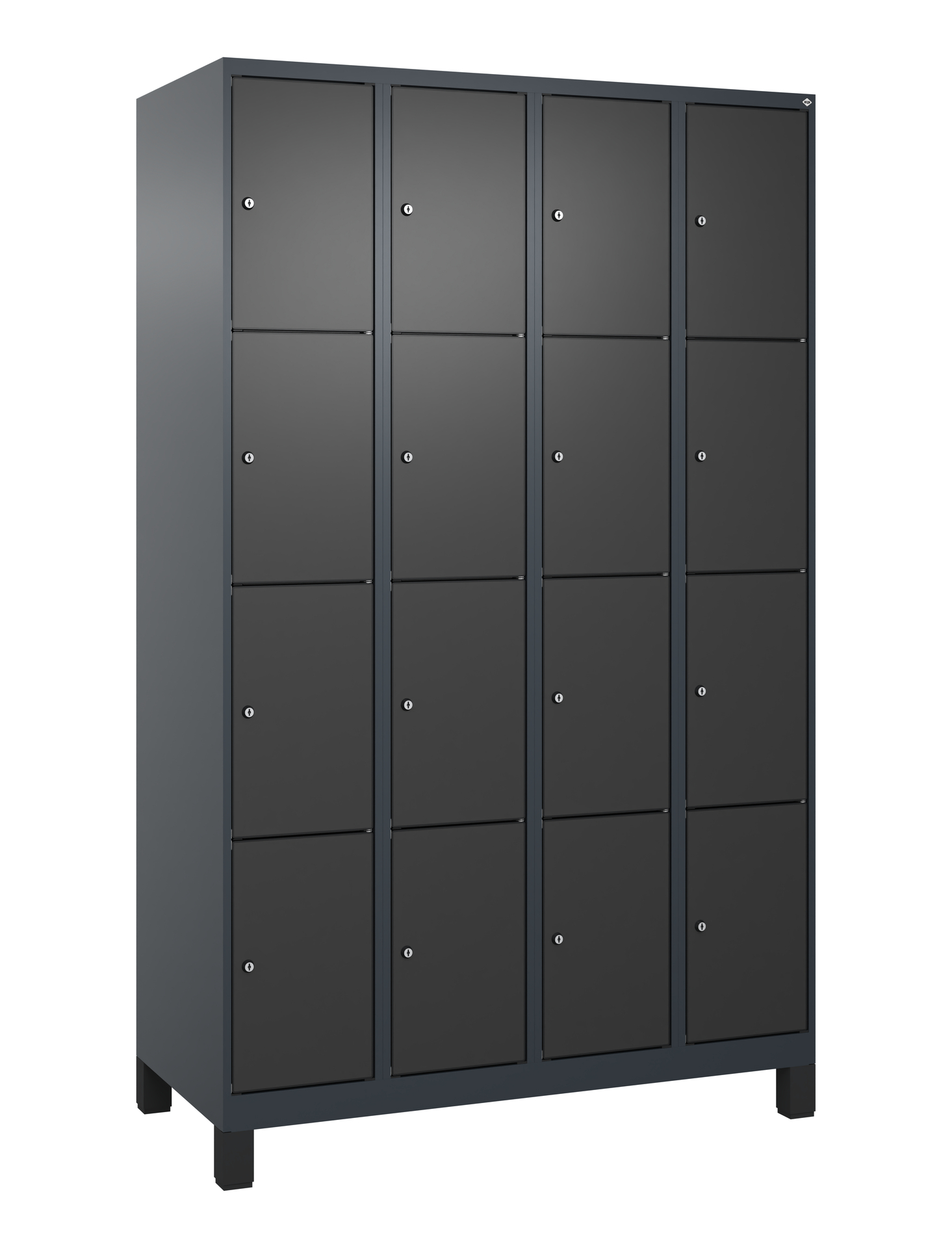 C+P Schlie�fachschrank Evolo PLUS, F��e, 16 F�cher, 1950x1200x500mm