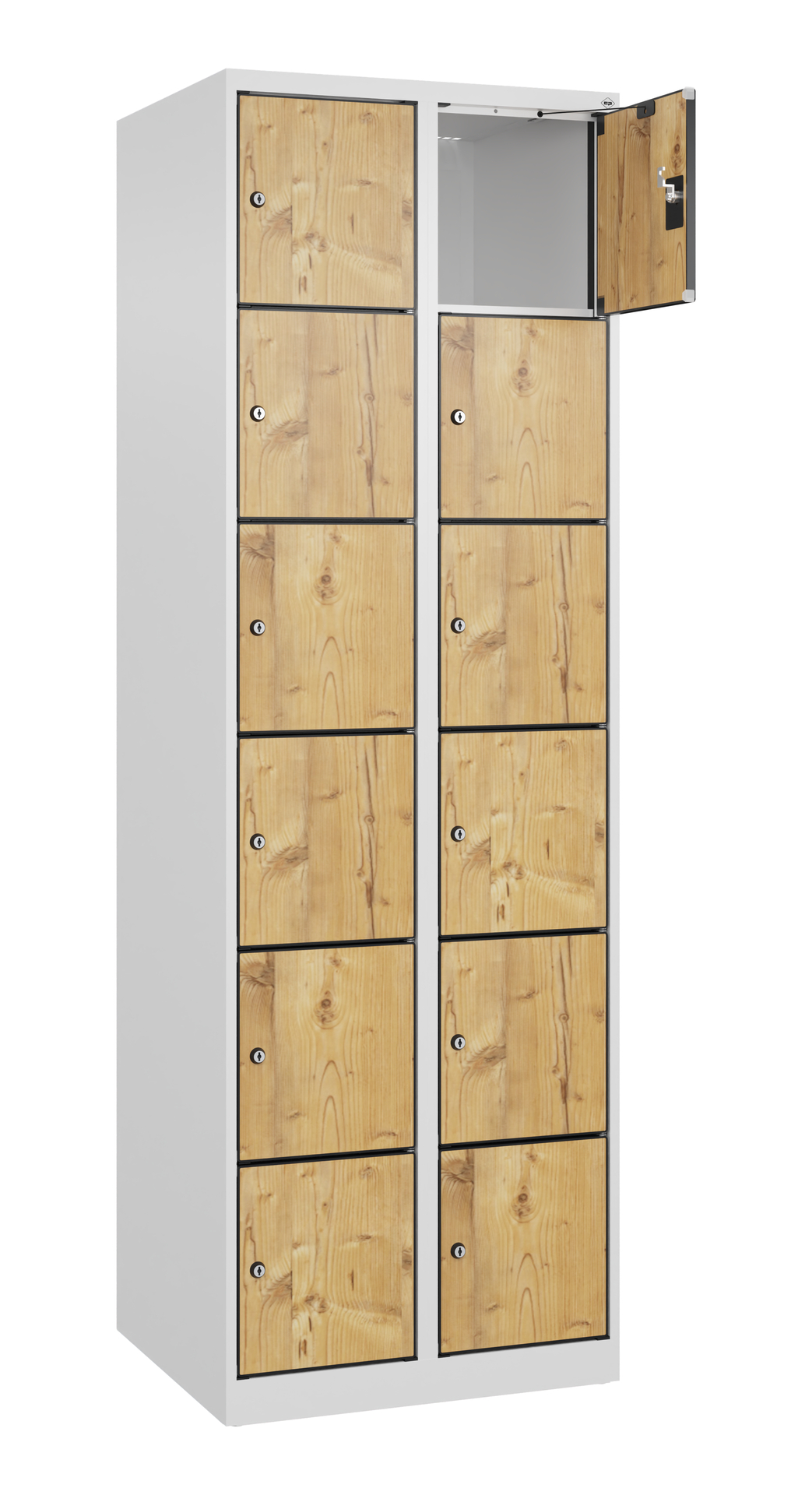 C+P Schlie�fachschrank Evolo PLUS, 12 F�cher, 1850x600x500mm