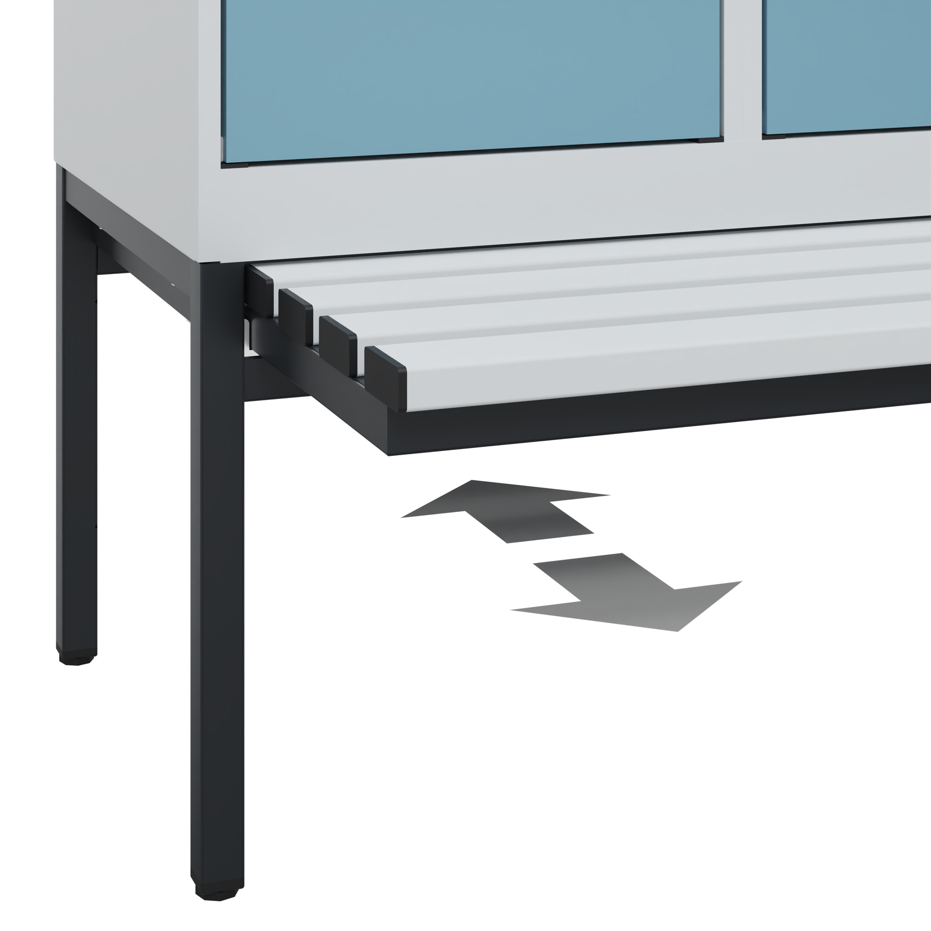 C+P Spind Evolo PLUS, Bank, 3 Abteile, 1950x1200x815mm