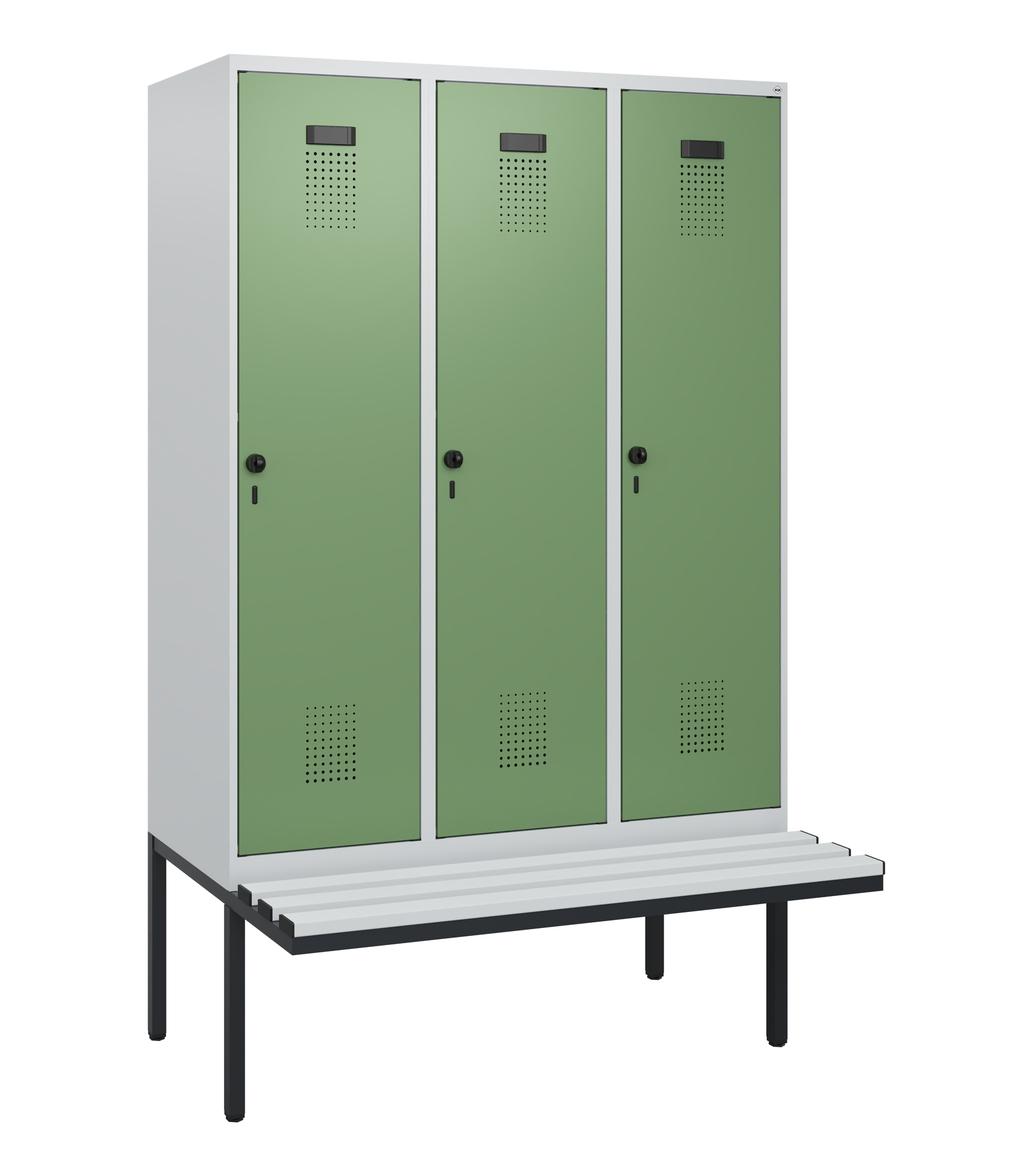 C+P Spind Evolo PLUS, Bank, 3 Abteile, 1950x1200x8