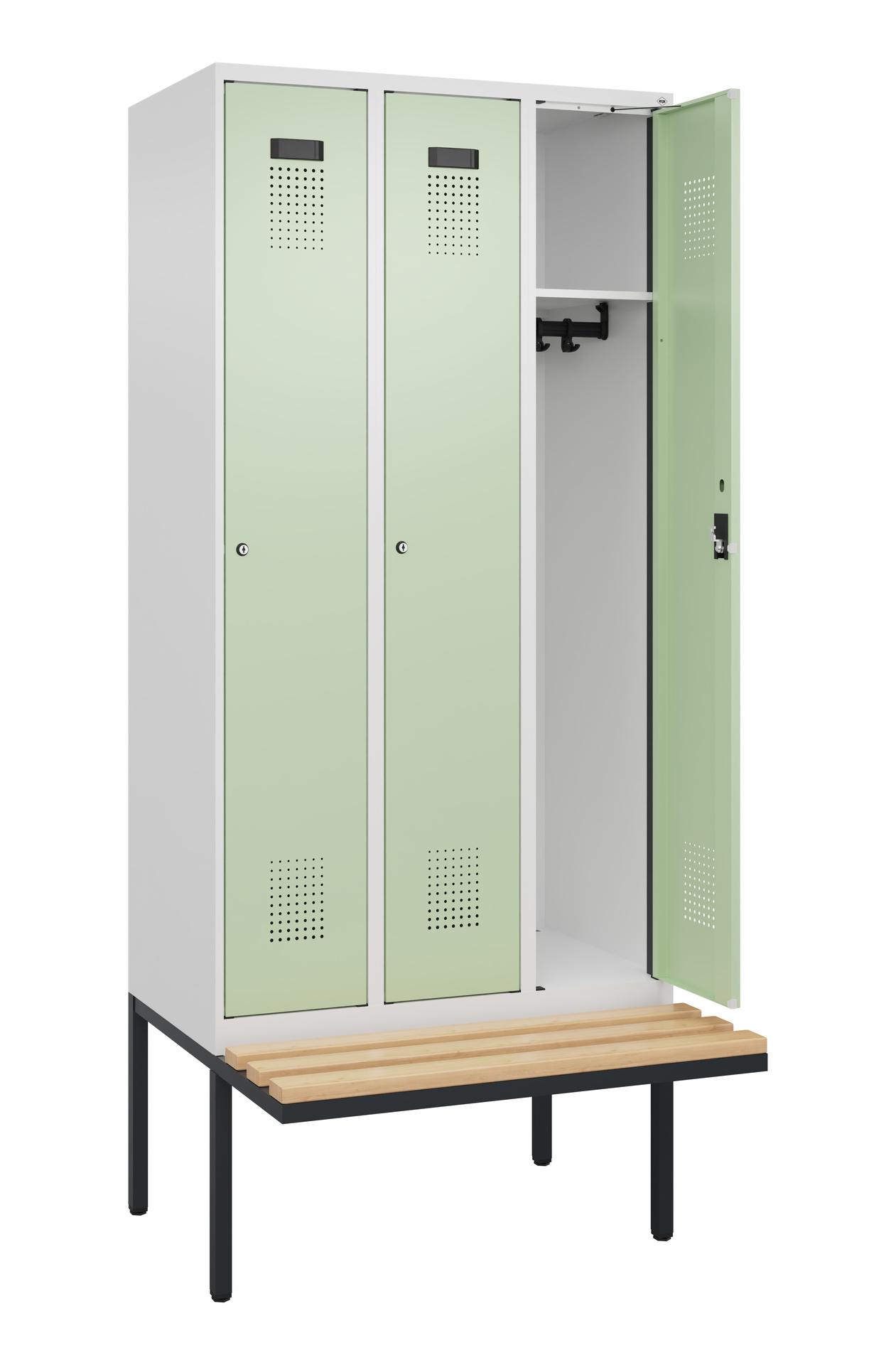 C+P Spind Evolo PLUS, Bank, 3 Abteile, 2120x900x81