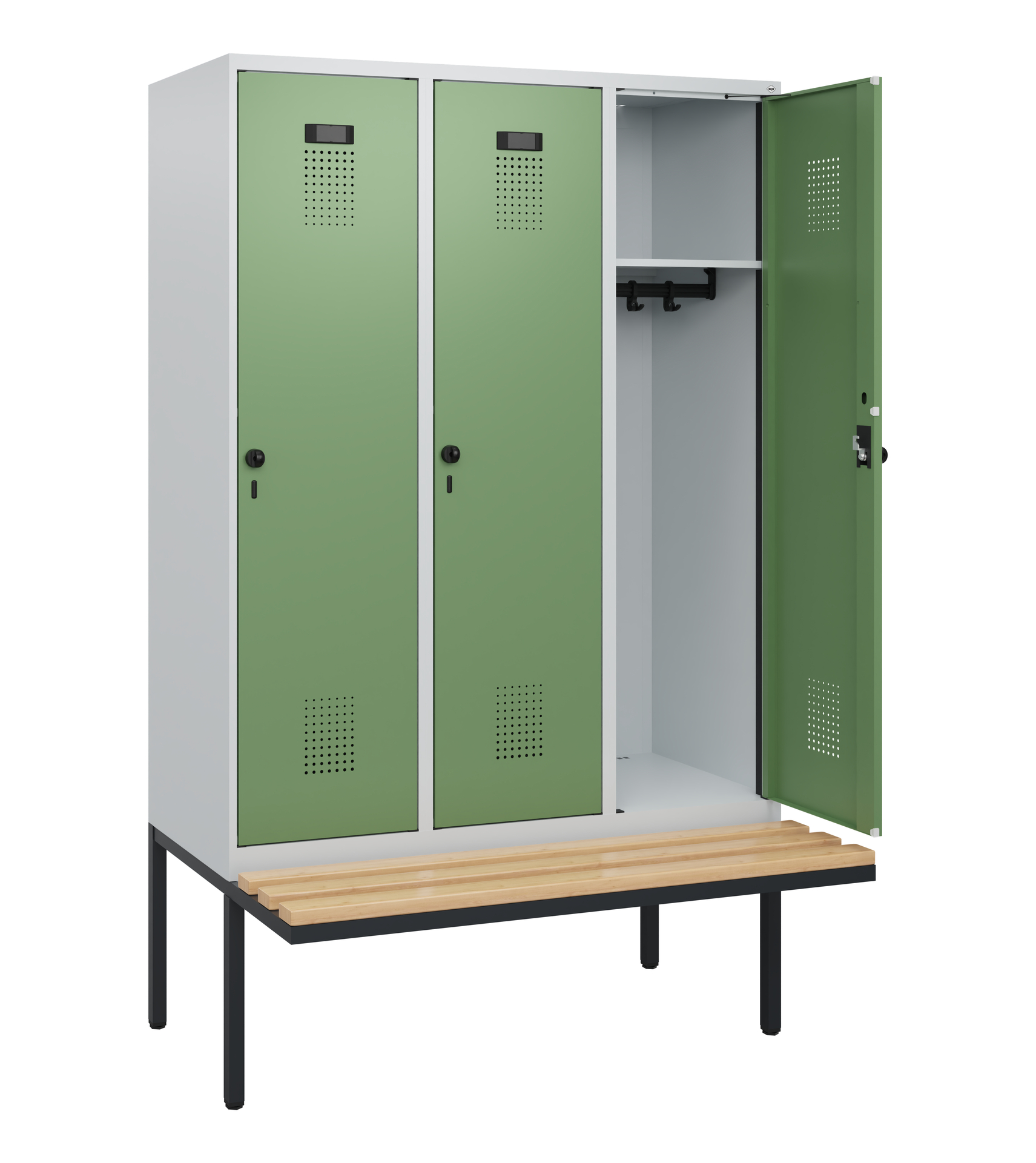 C+P Spind Evolo PLUS, Bank, 3 Abteile, 1950x1200x8