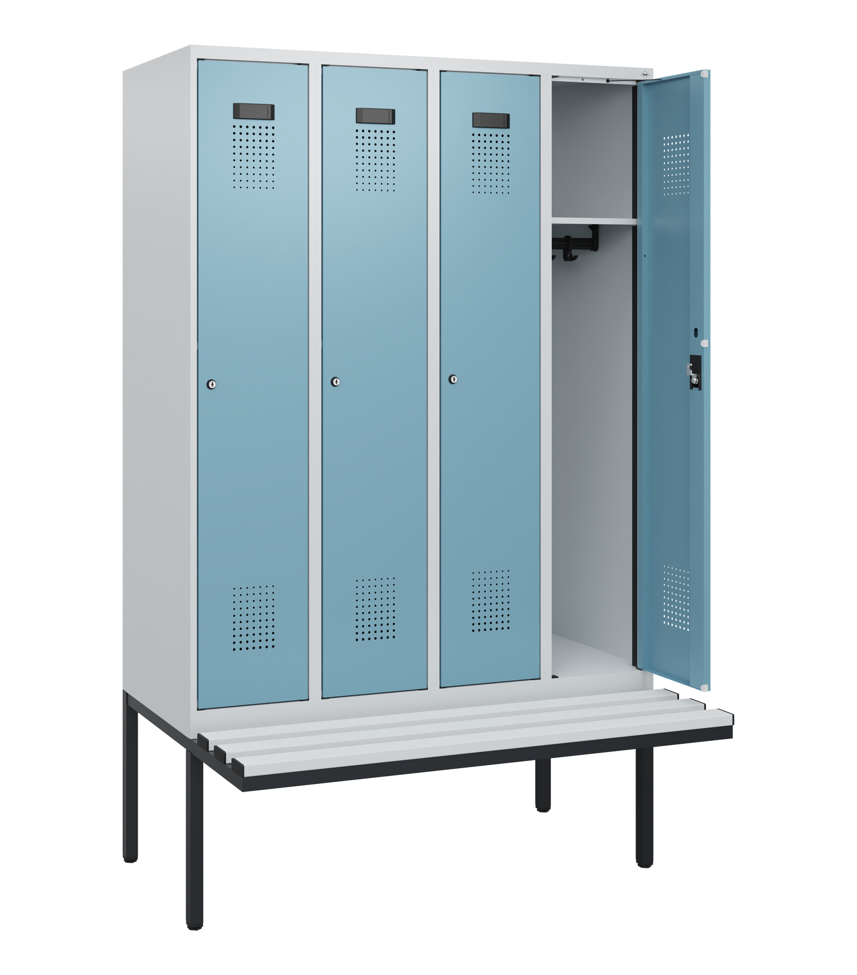 C+P Spind Evolo PLUS, Bank, 4 Abteile, 1950x1200x8