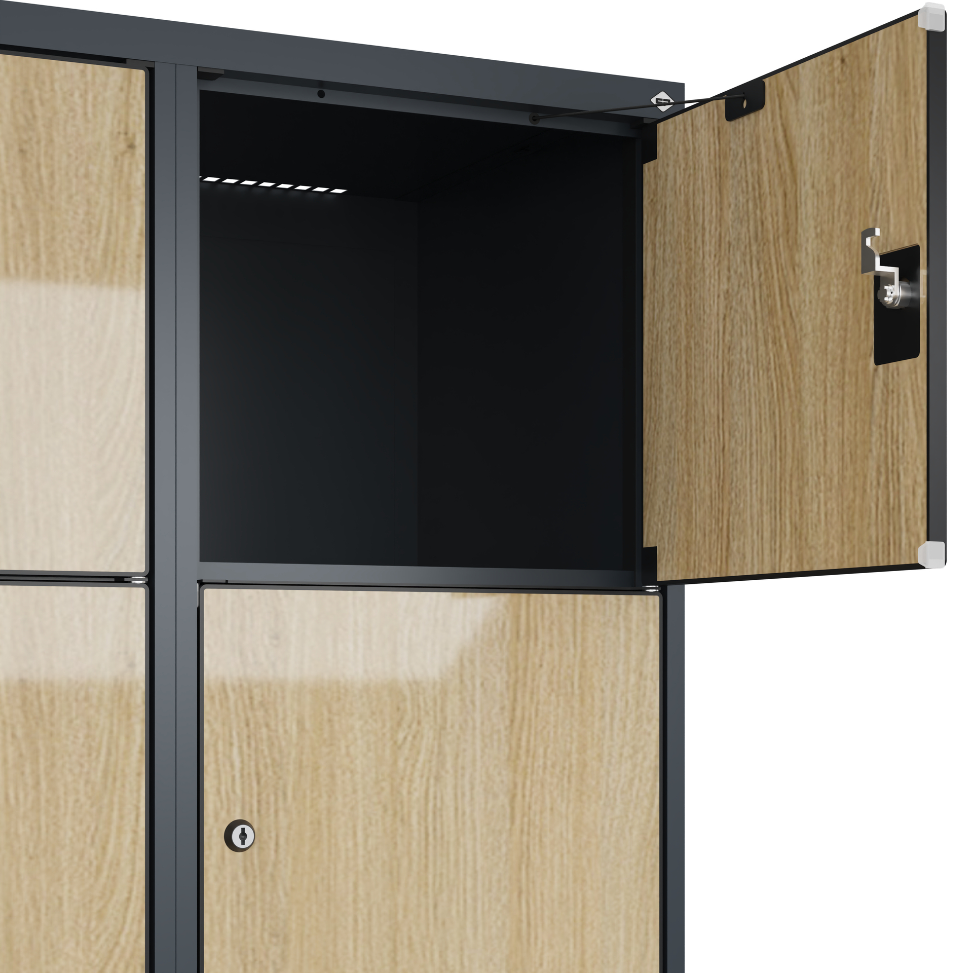 C+P Schlie�fachschrank Evolo PLUS, F��e, 10 F�cher, 1950x800x500mm
