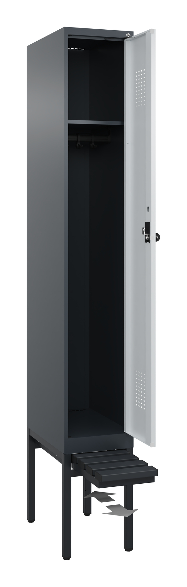 C+P Spind Evolo PLUS, Bank, 1 Abteil, 2120x300x815mm