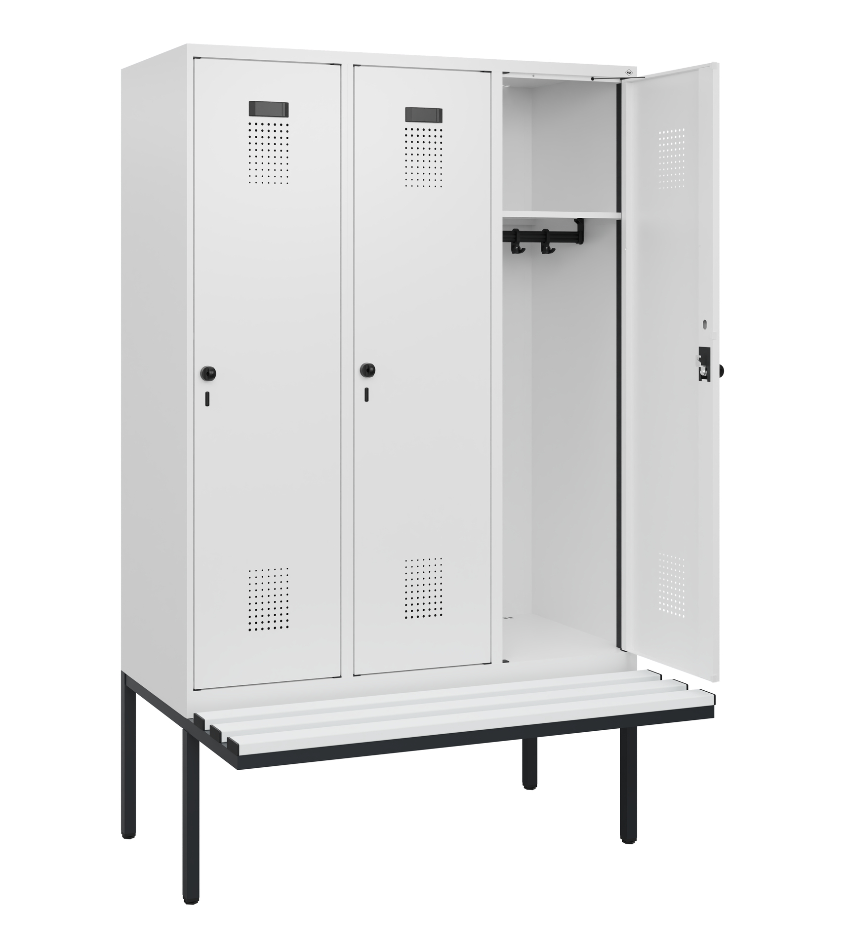 C+P Spind Evolo PLUS, Bank, 3 Abteile, 1950x1200x8