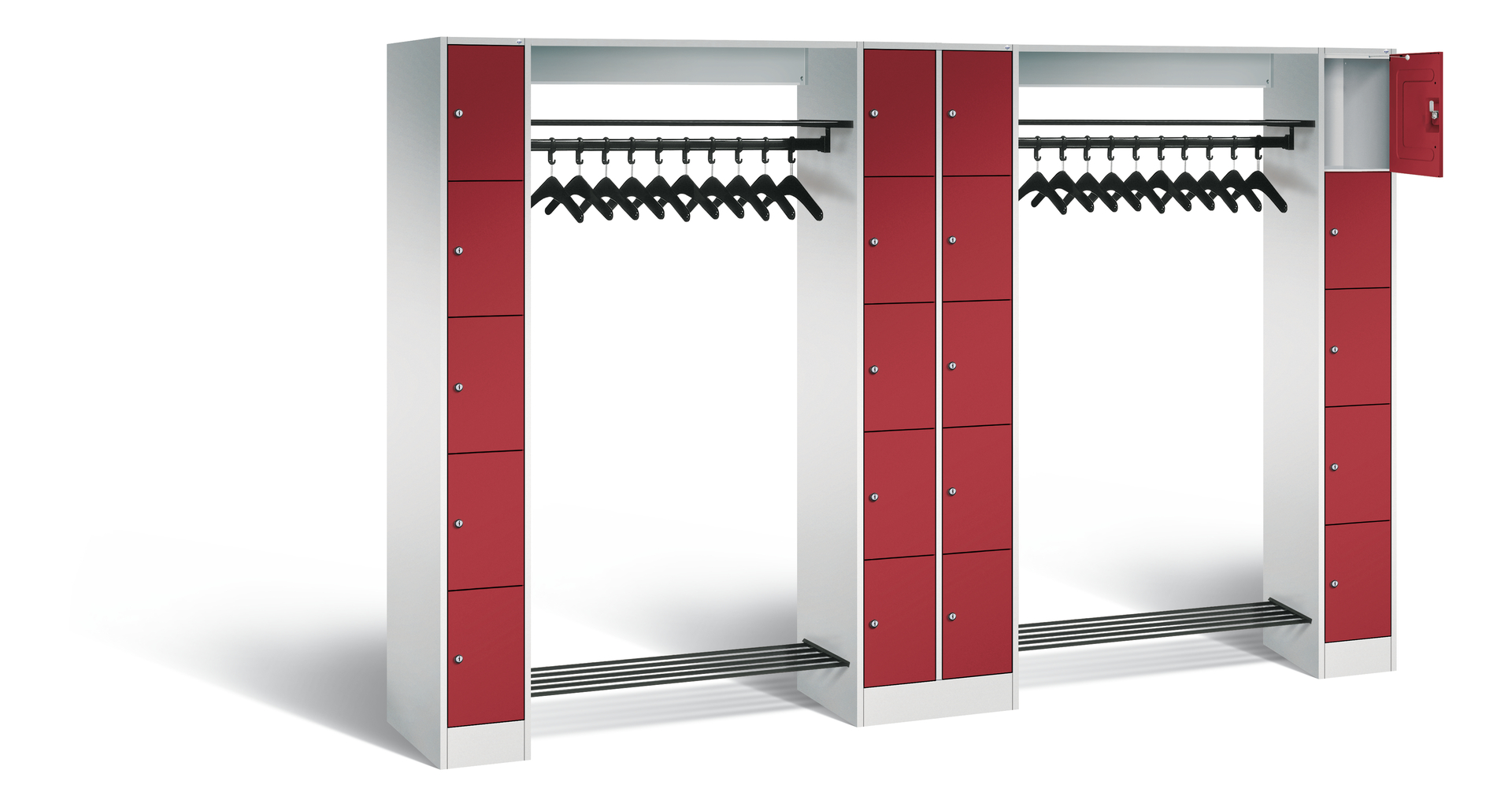 C+P Offene Garderobe Vesto, H1950xB2840xT480mm