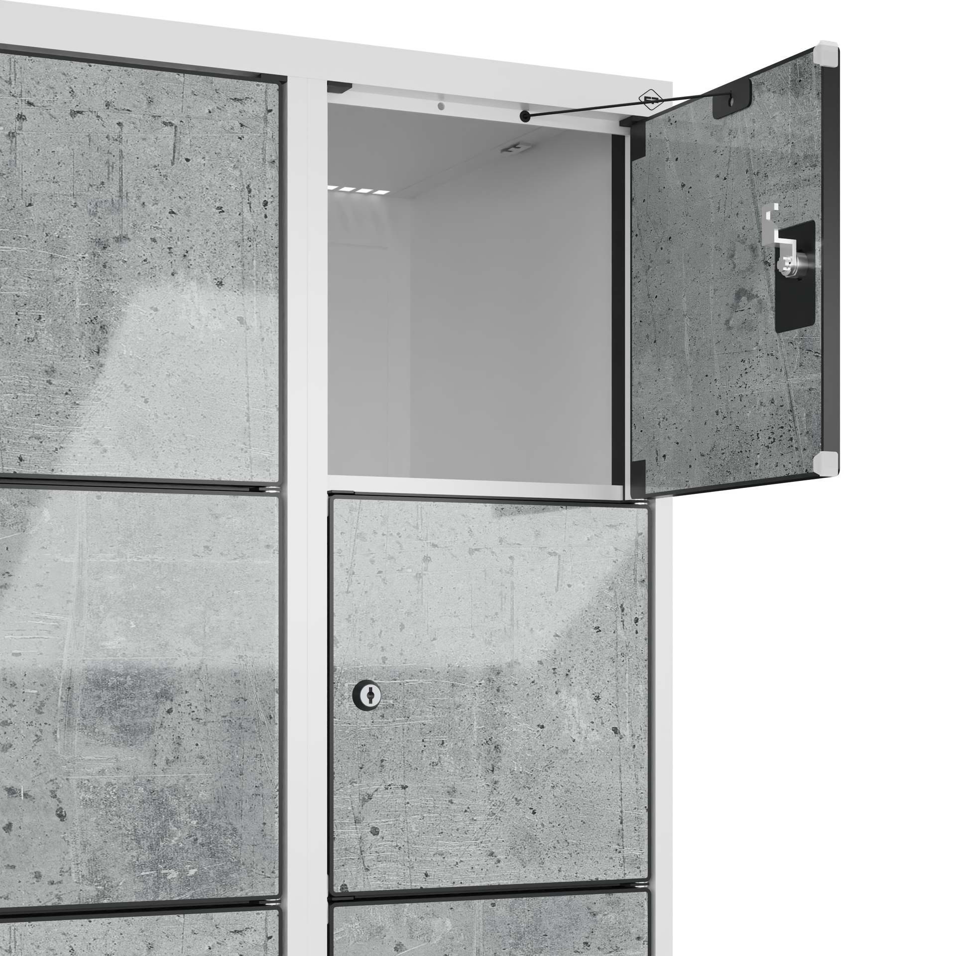 C+P Schlie�fachschrank Evolo PLUS, F��e, 12 F�cher, 1950x600x500mm