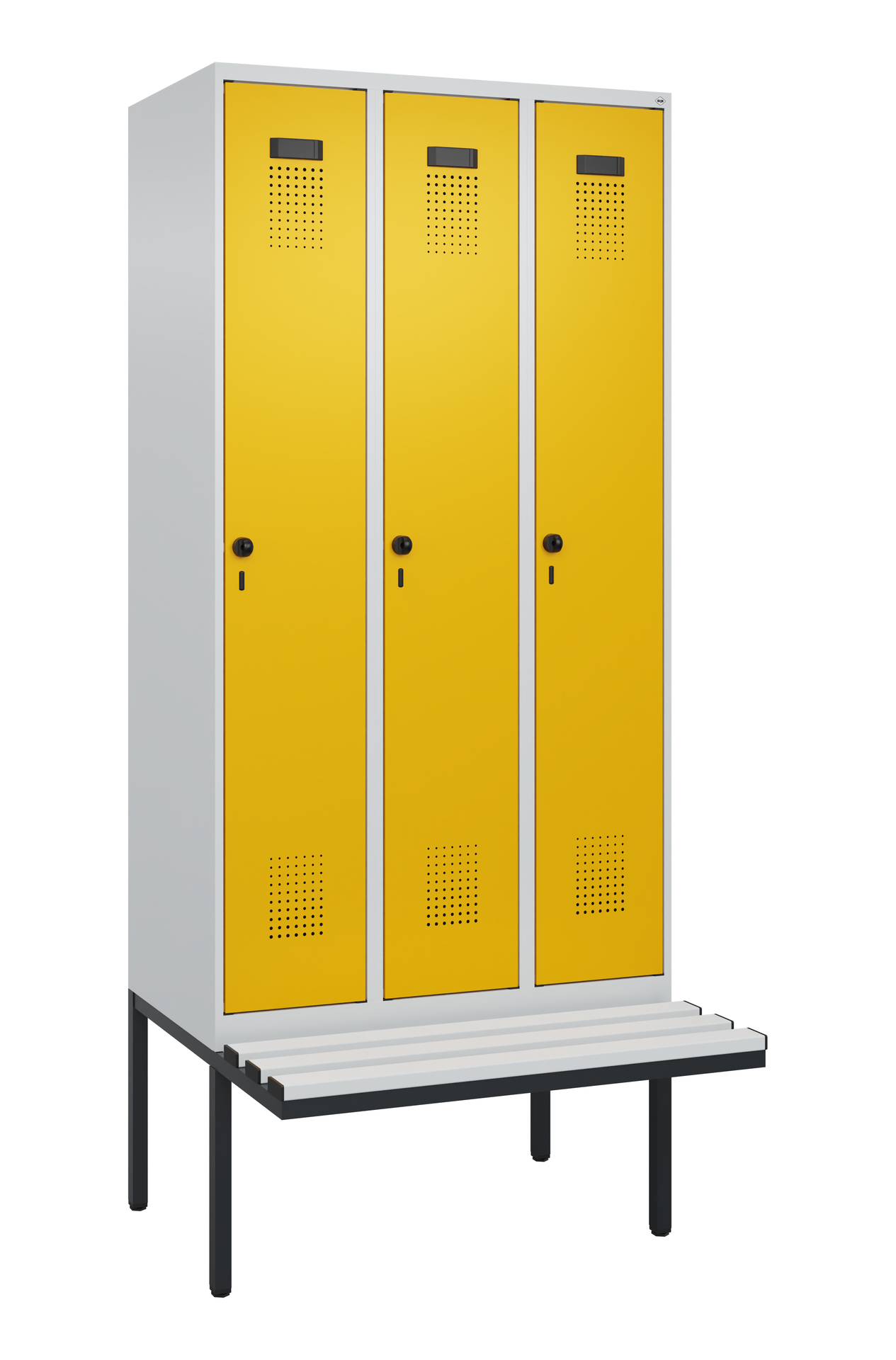 C+P Spind Evolo PLUS, Bank, 3 Abteile, 2120x900x81