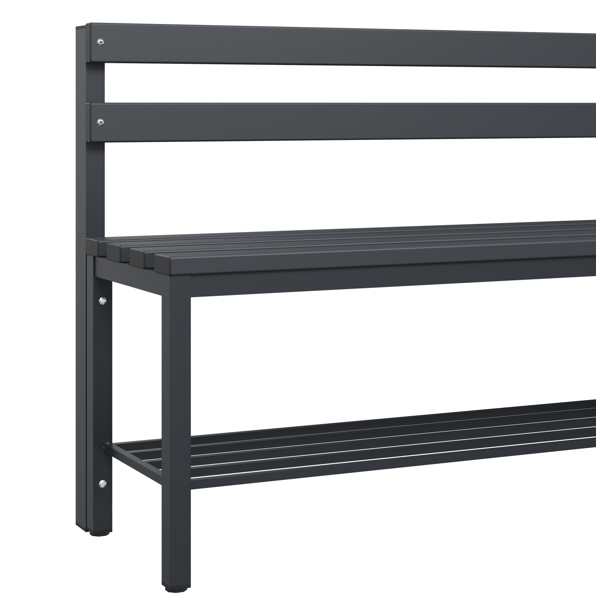 C+P Sitzbank Solid, 774x1000x412mm, 7021/Schwarzgrau