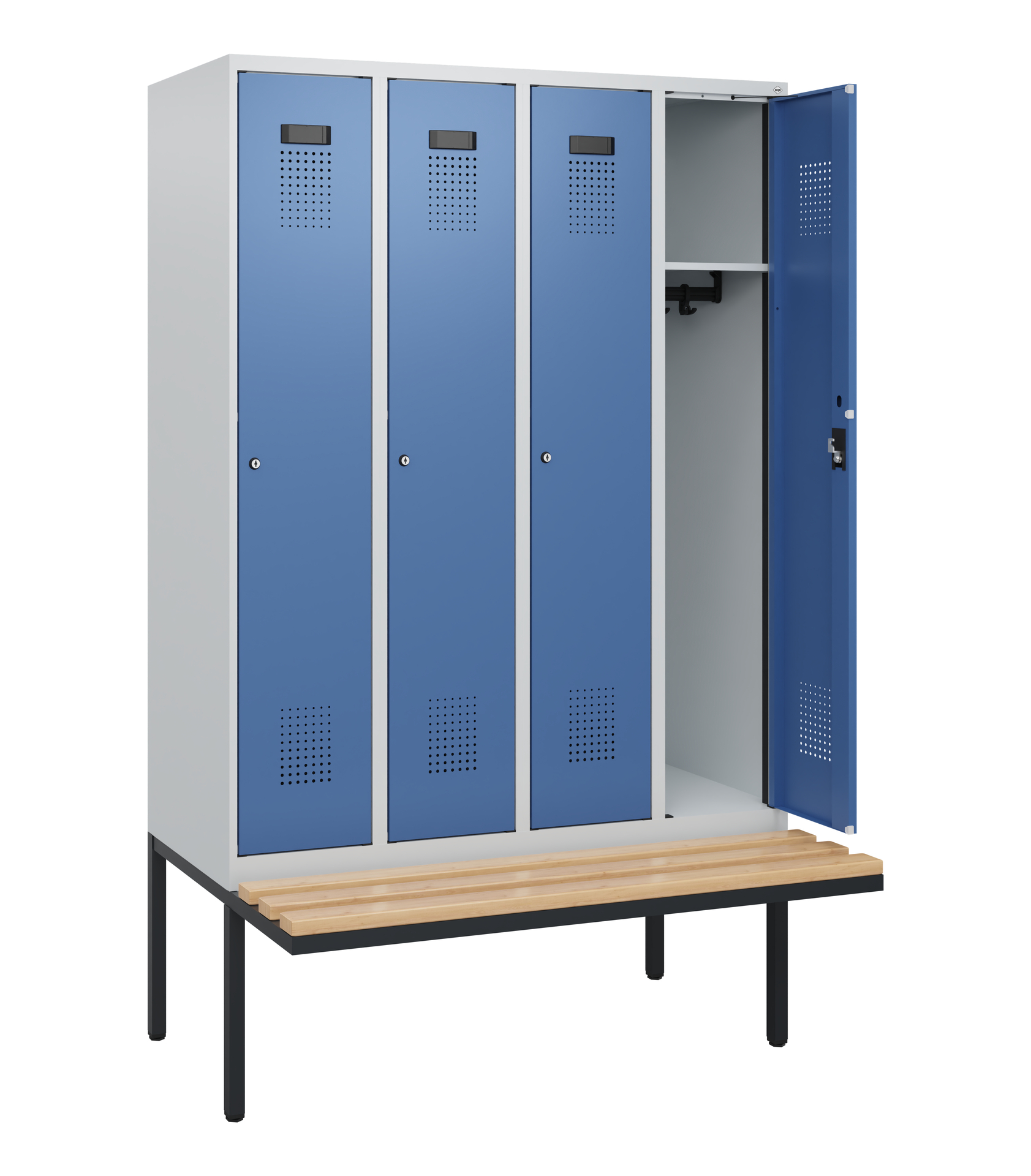 C+P Spind Evolo PLUS, Bank, 4 Abteile, 1950x1200x8