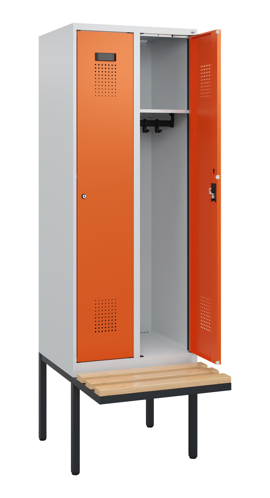 C+P Spind Evolo PLUS, Bank, 2 Abteile, 1950x600x81
