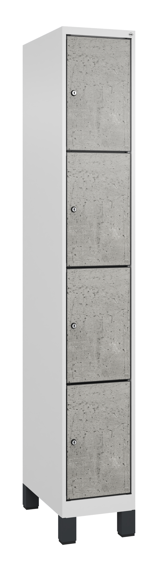 C+P Schlie�fachschrank Evolo PLUS, F��e, 4 F�cher, 1950x300x500mm