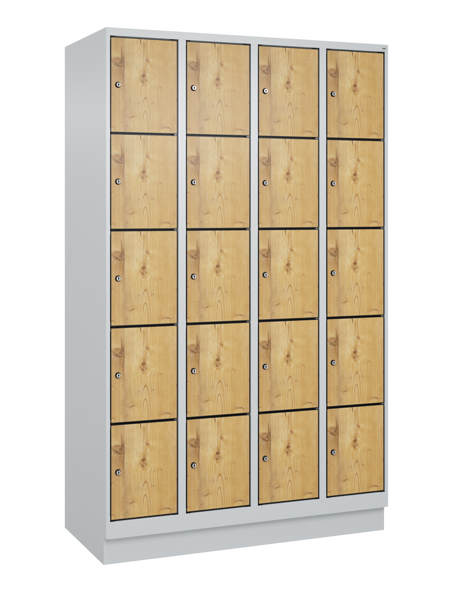 C+P Schlie�fachschrank Evolo PLUS, Sockel, 20 F�cher, 1950x1200x500mm
