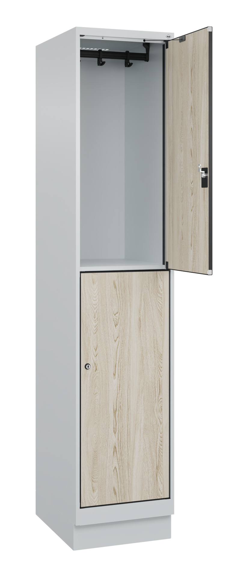 C+P Doppelst�ckiger Spind Evolo PLUS, 2 F�cher, 1950x400x500mm