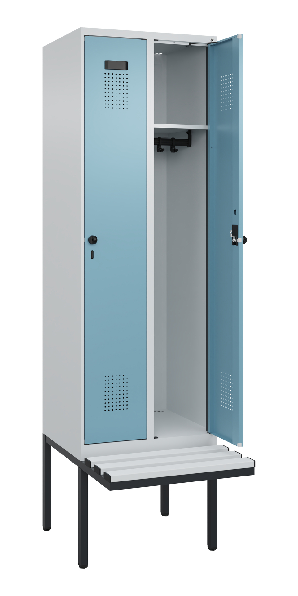 C+P Spind Evolo PLUS, Bank, 2 Abteil, 2120x600x815
