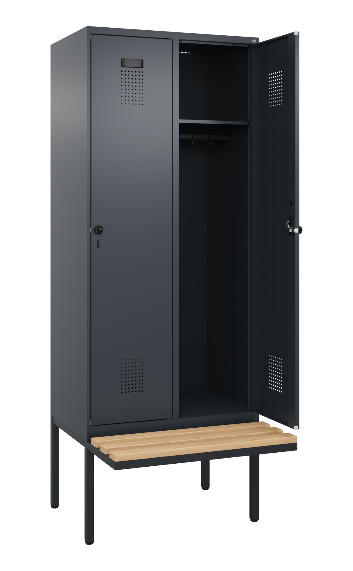 C+P Spind Evolo PLUS, Bank, 2 Abteile, 2120x800x81