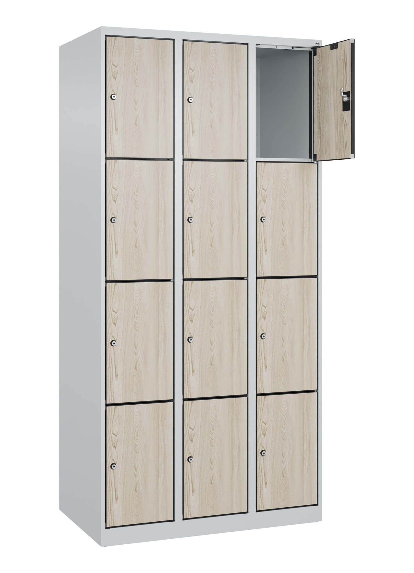 C+P Schlie�fachschrank Evolo PLUS, 12 F�cher, 1850x900x500mm