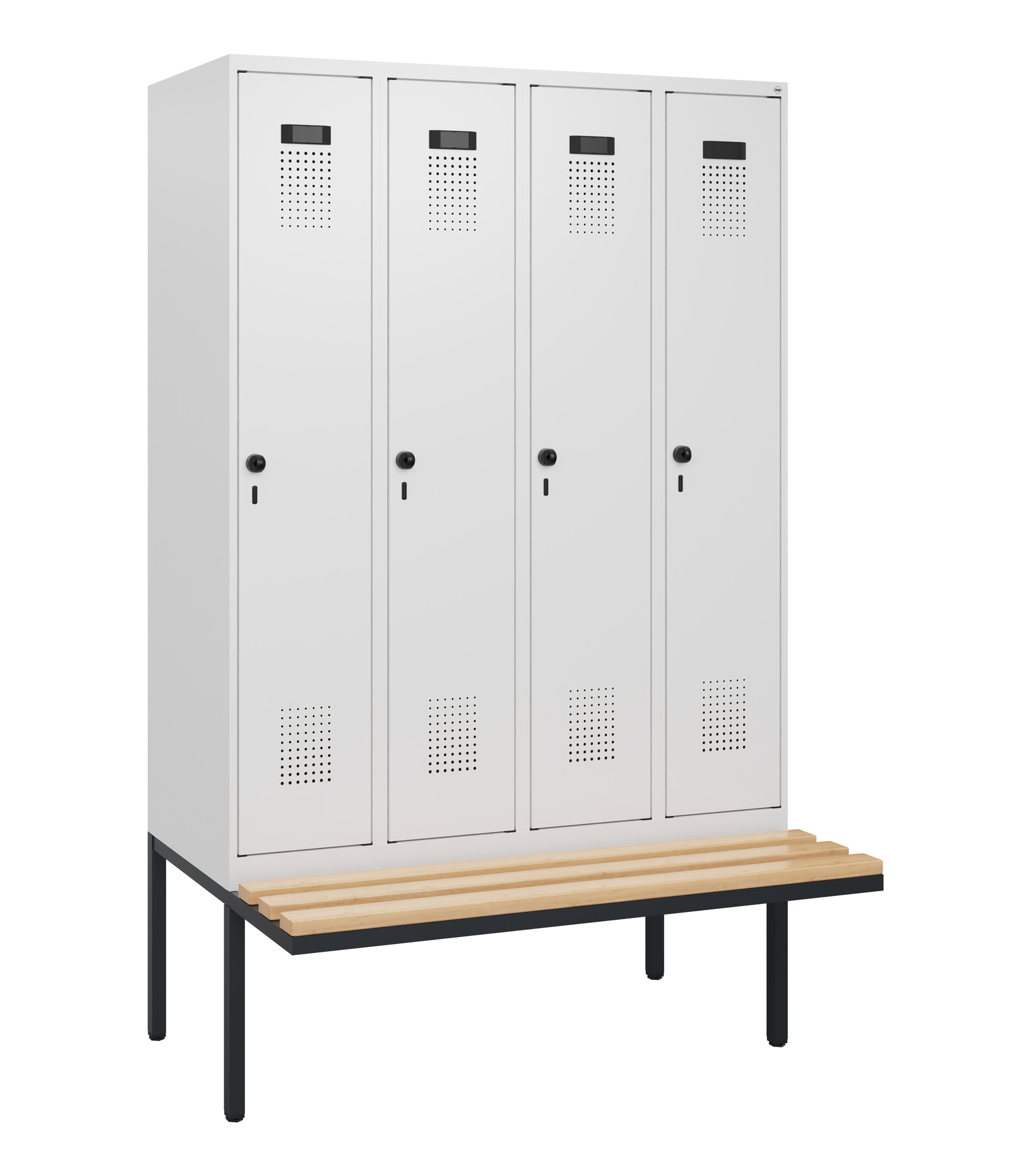 C+P Spind Evolo PLUS, Bank, 4 Abteile, 1950x1200x8