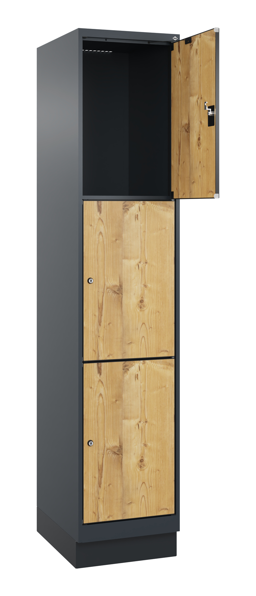 C+P Schlie�fachschrank Evolo PLUS, Sockel, 3 F�cher, 1950x400x500mm