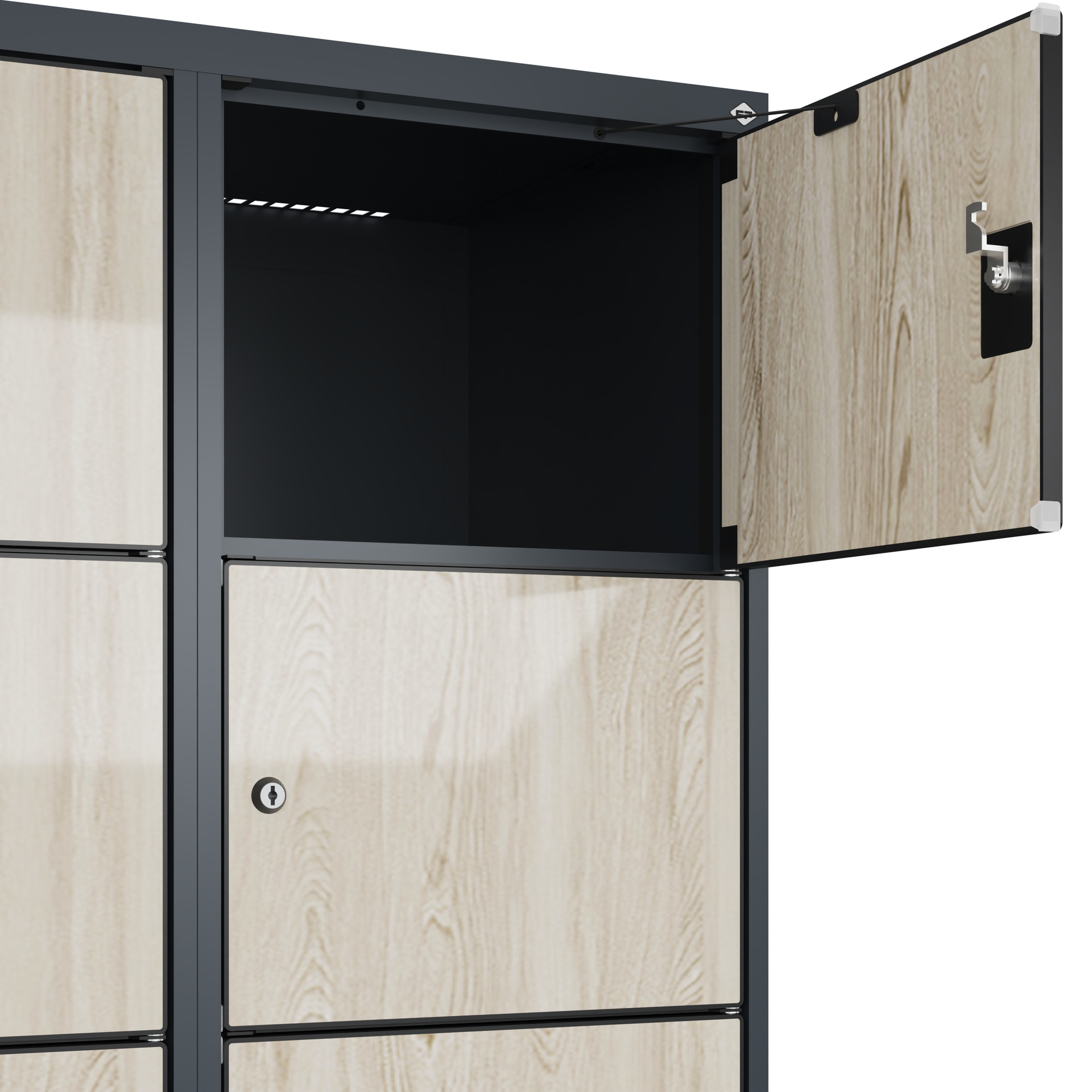 C+P Schlie�fachschrank Evolo PLUS, 18 F�cher, 1850x1200x500mm