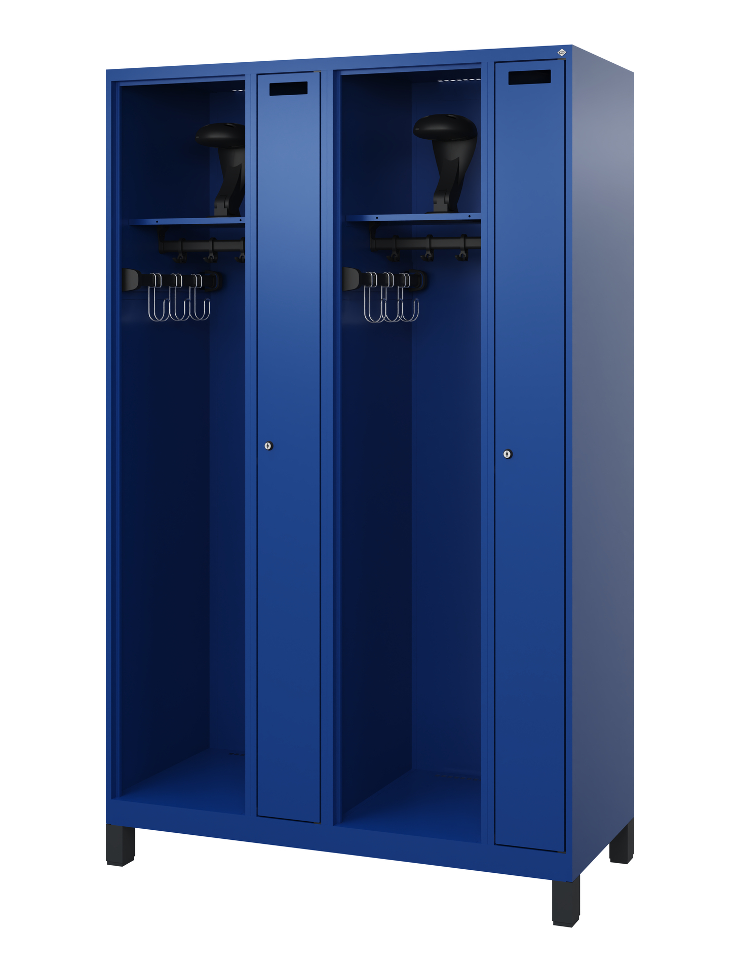 C+P Feuerwehrspind Kombi, 2 Abteile, 1850x1200x500