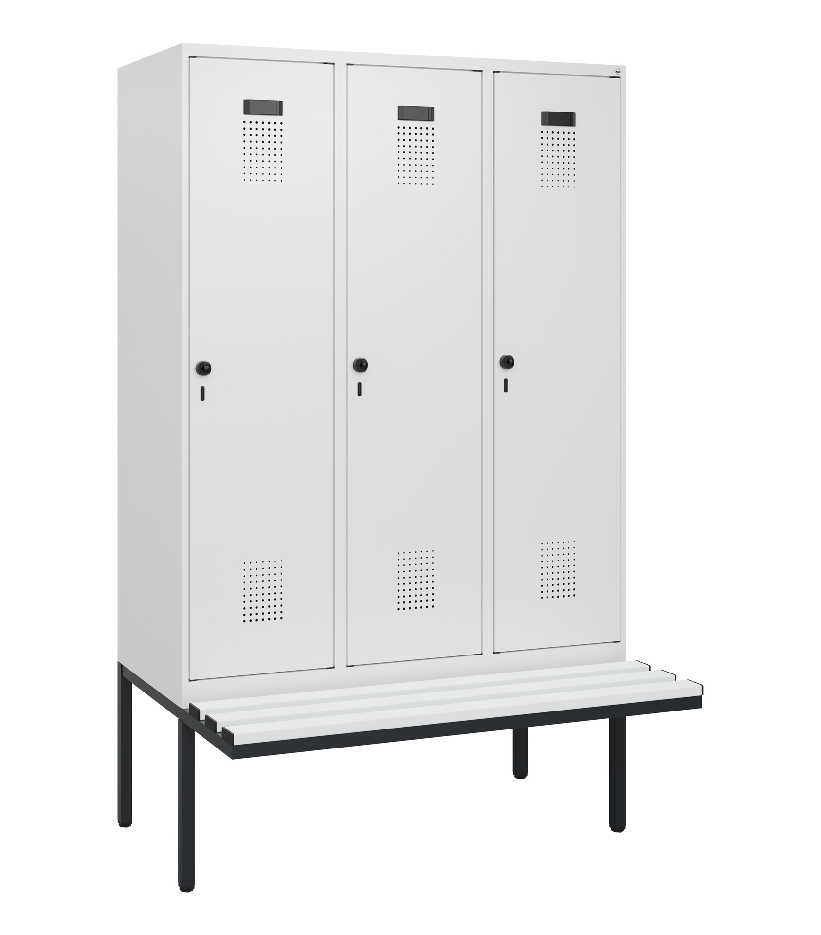 C+P Spind Evolo PLUS, Bank, 3 Abteile, 1950x1200x8