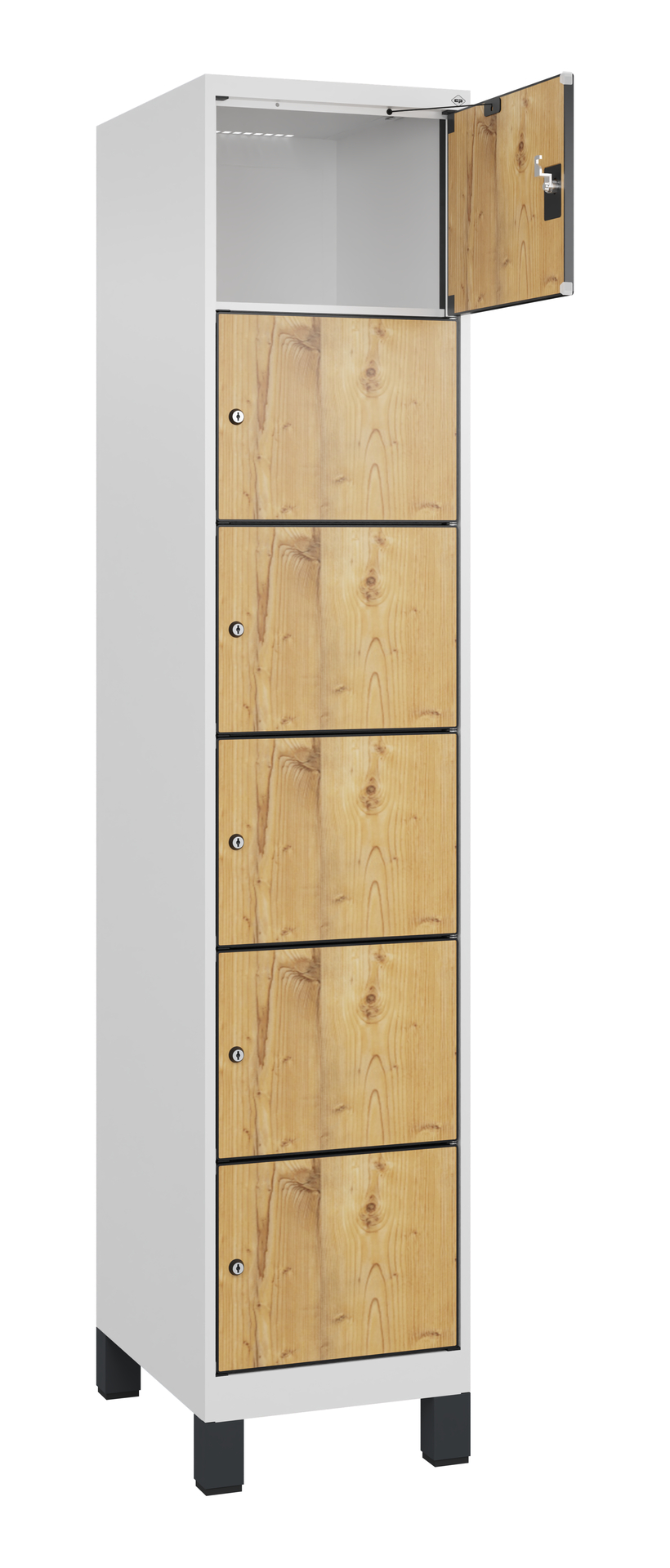 C+P Schlie�fachschrank Evolo PLUS, F��e, 6 F�cher, 1950x400x500mm