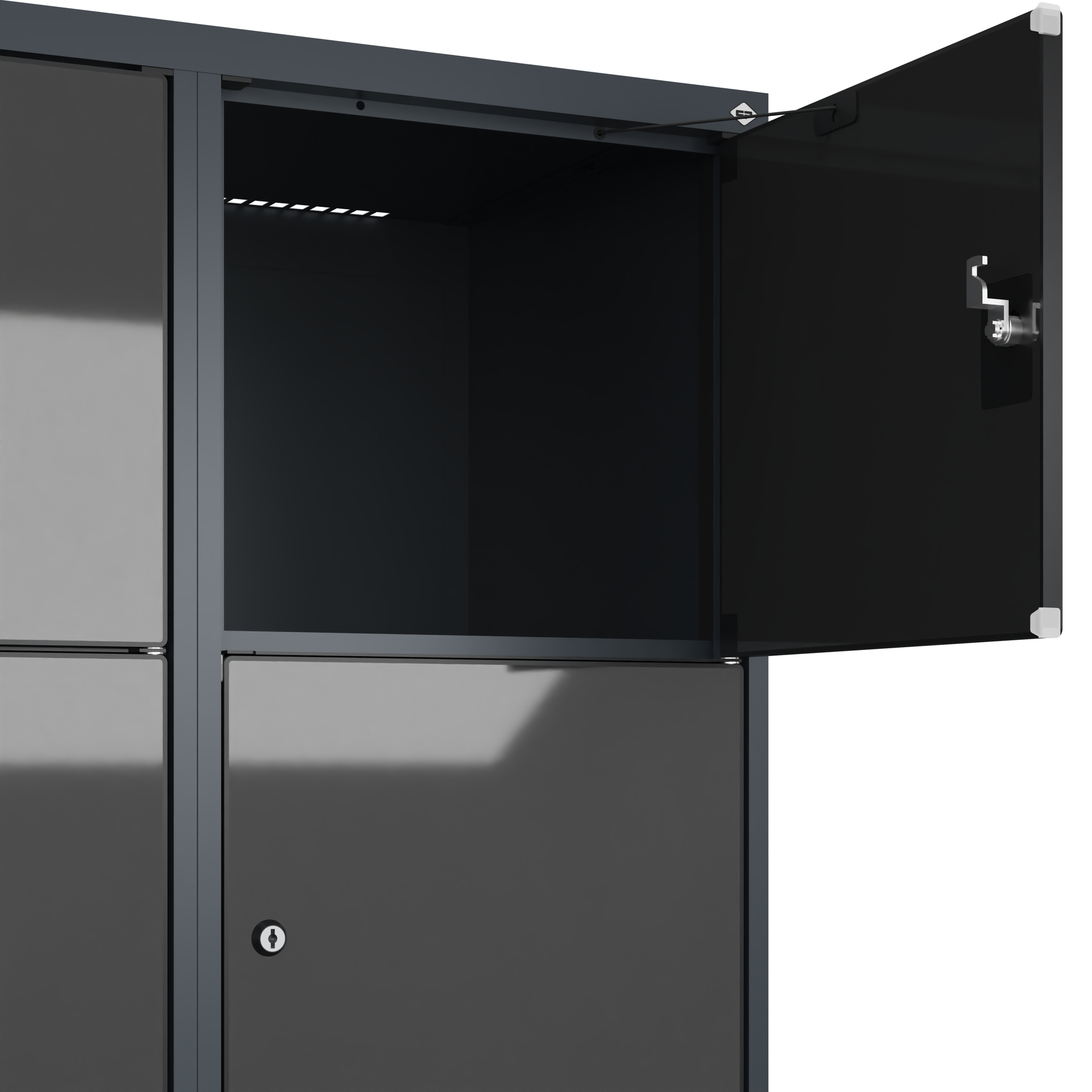 C+P Schlie�fachschrank Evolo PLUS, Sockel, 10 F�cher, 1950x800x500mm