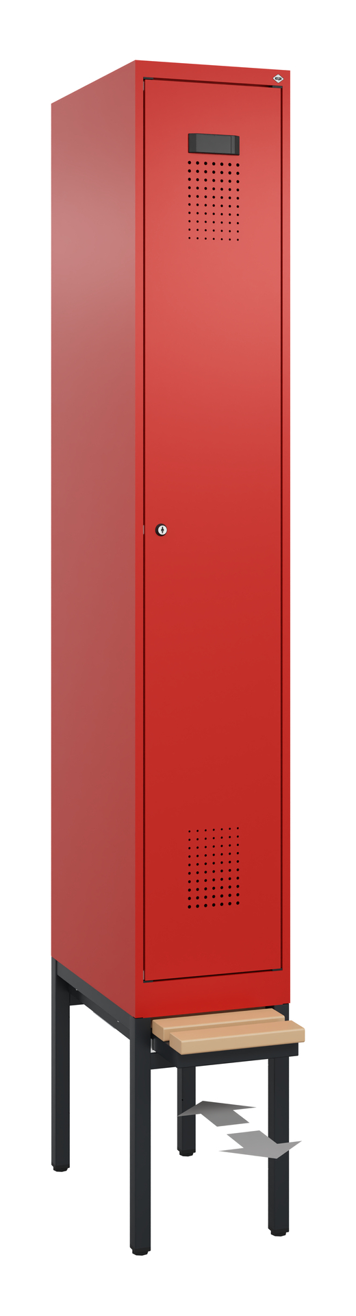 C+P Spind Evolo PLUS, Bank, 1 Abteil, 2120x300x815mm