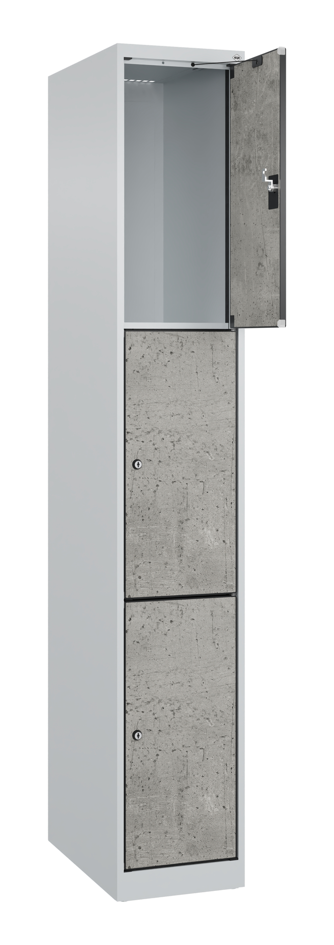 C+P Schlie�fachschrank Evolo PLUS, 3 F�cher, 1850x300x500mm