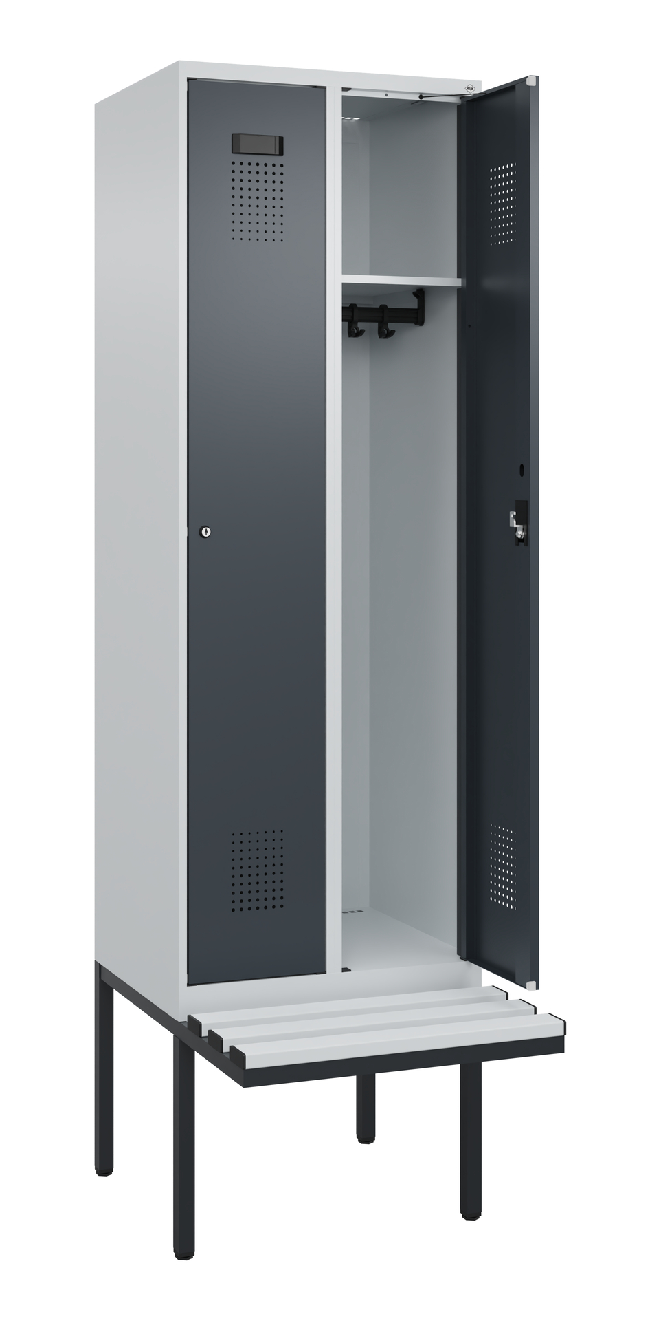 C+P Spind Evolo PLUS, Bank, 2 Abteil, 2120x600x815