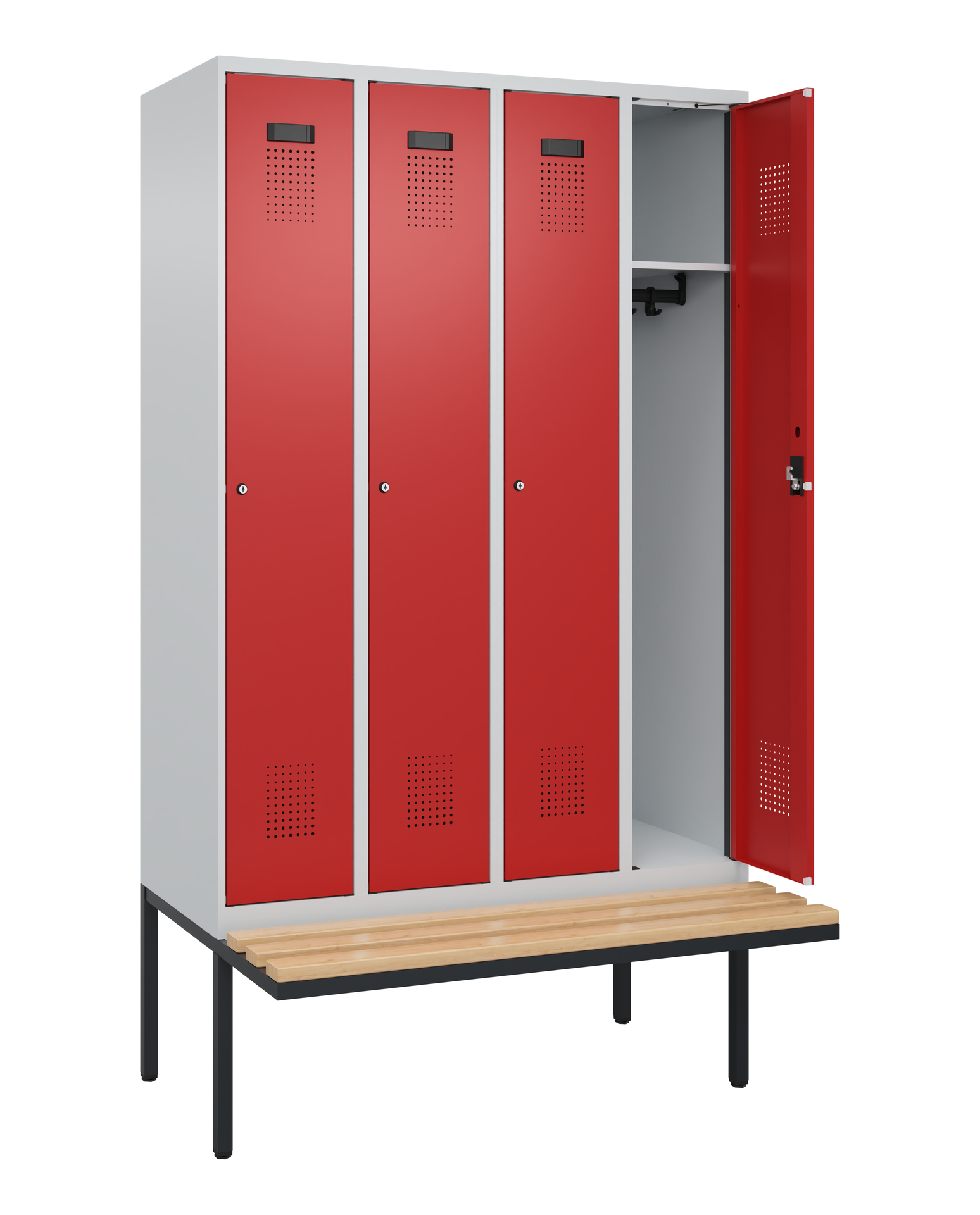 C+P Spind Evolo PLUS, Bank, 4 Abteile, 2120x1200x8