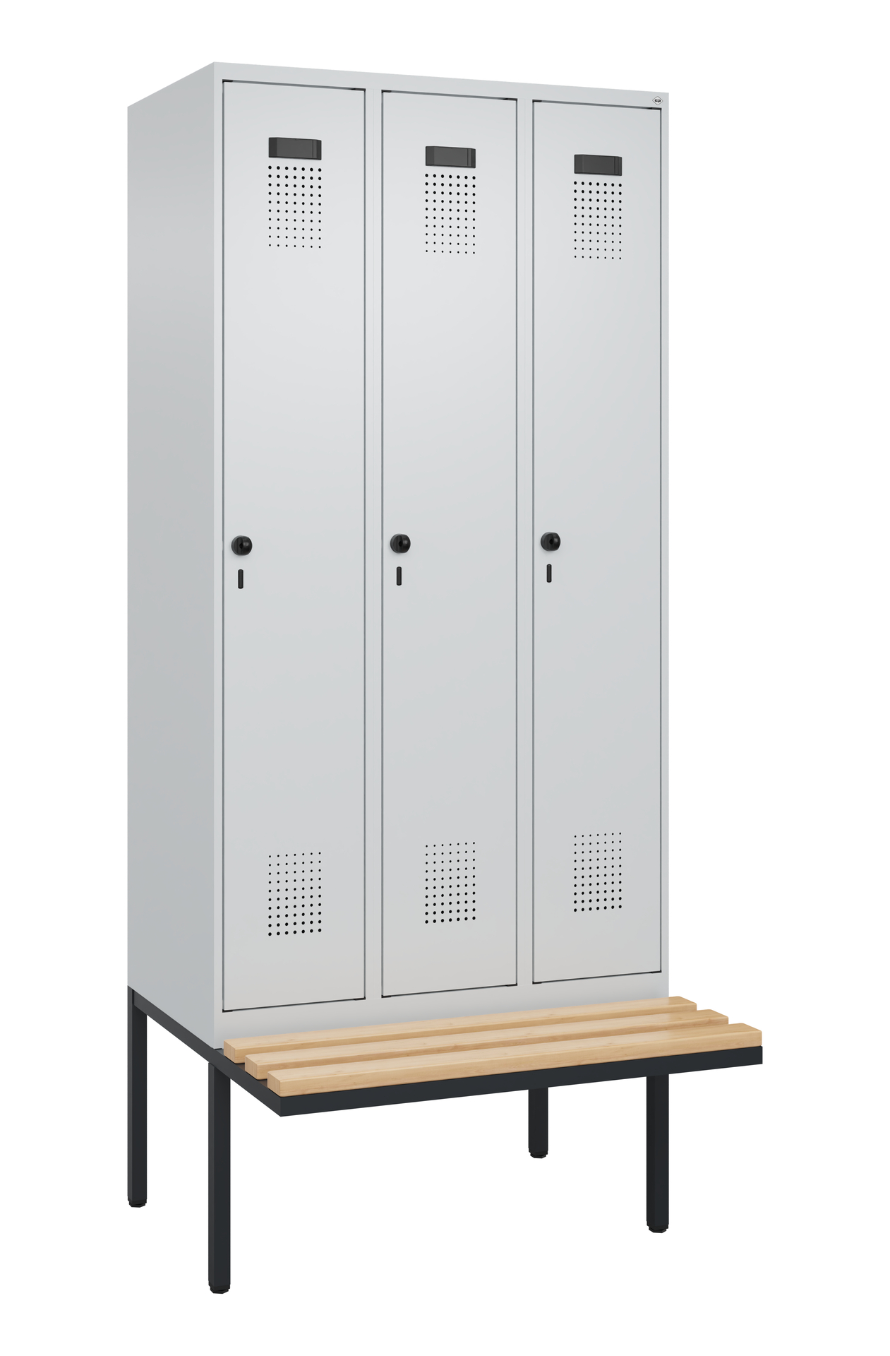 C+P Spind Evolo PLUS, Bank, 3 Abteile, 2120x900x81