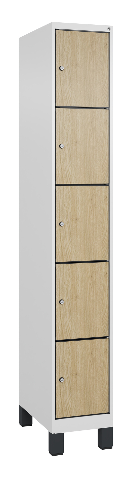 C+P Schlie�fachschrank Evolo PLUS, F��e, 5 F�cher, 1950x300x500mm