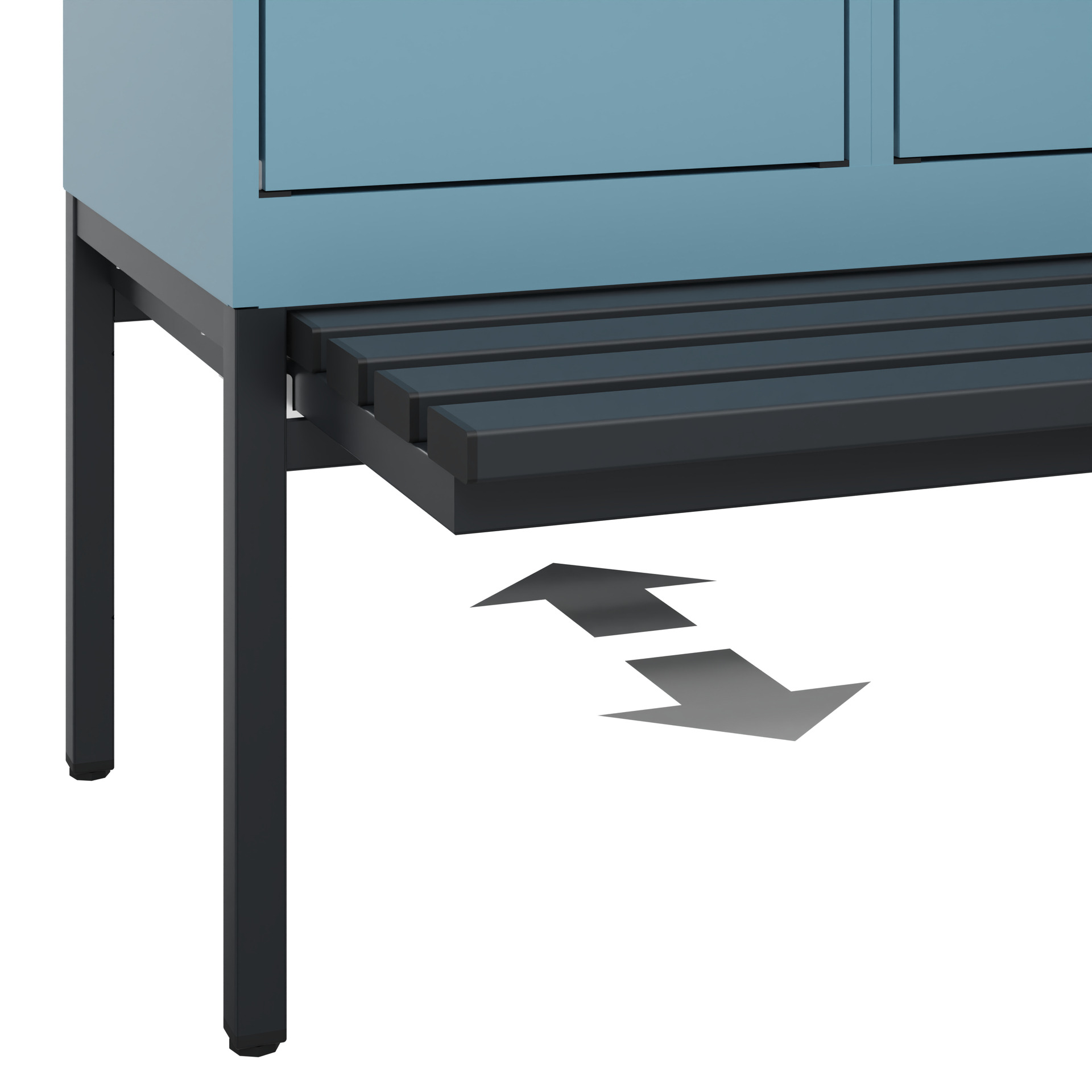 C+P Doppelstöckiger Spind Evolo PLUS, 4 Fächer, 1950x800x815mm