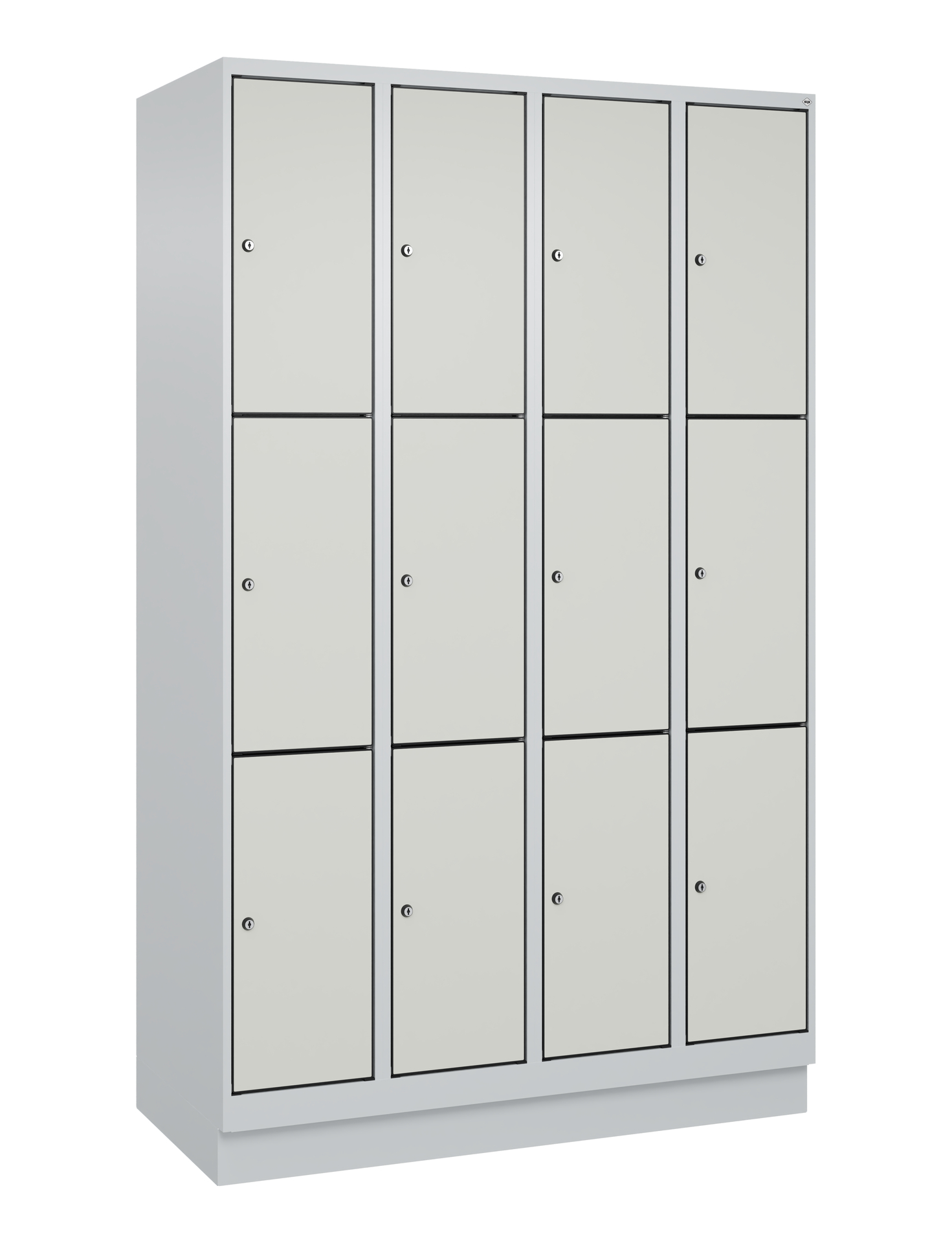 C+P Schlie�fachschrank Evolo PLUS, Sockel, 12 F�cher, 1950x1200x500mm