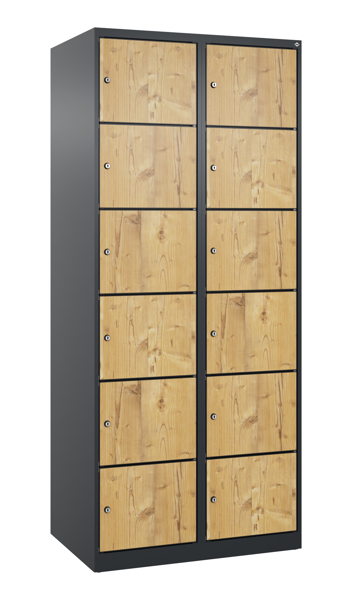 C+P Schlie�fachschrank Evolo PLUS, 12 F�cher, 1850x800x500mm