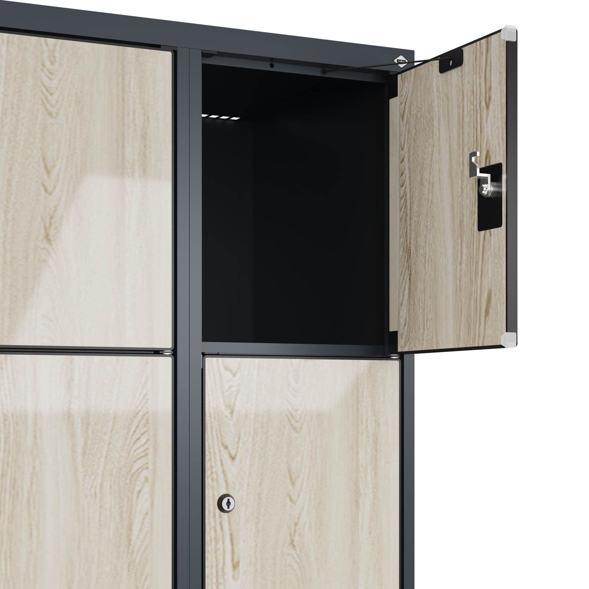 C+P Schlie�fachschrank Evolo PLUS, F��e, 10 F�cher, 1950x600x500mm
