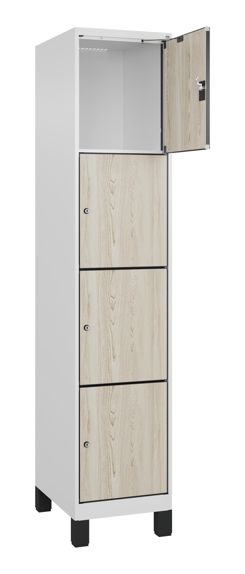 C+P Schlie�fachschrank Evolo PLUS, F��e, 4 F�cher, 1950x400x500mm