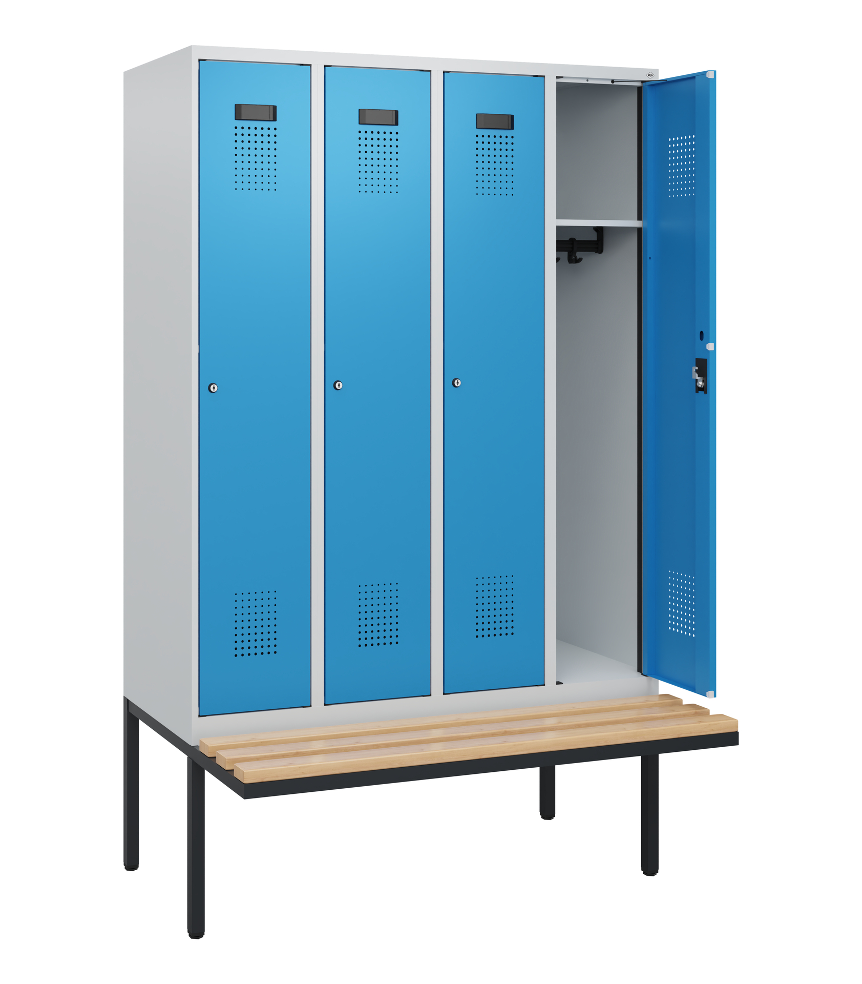 C+P Spind Evolo PLUS, Bank, 4 Abteile, 1950x1200x8