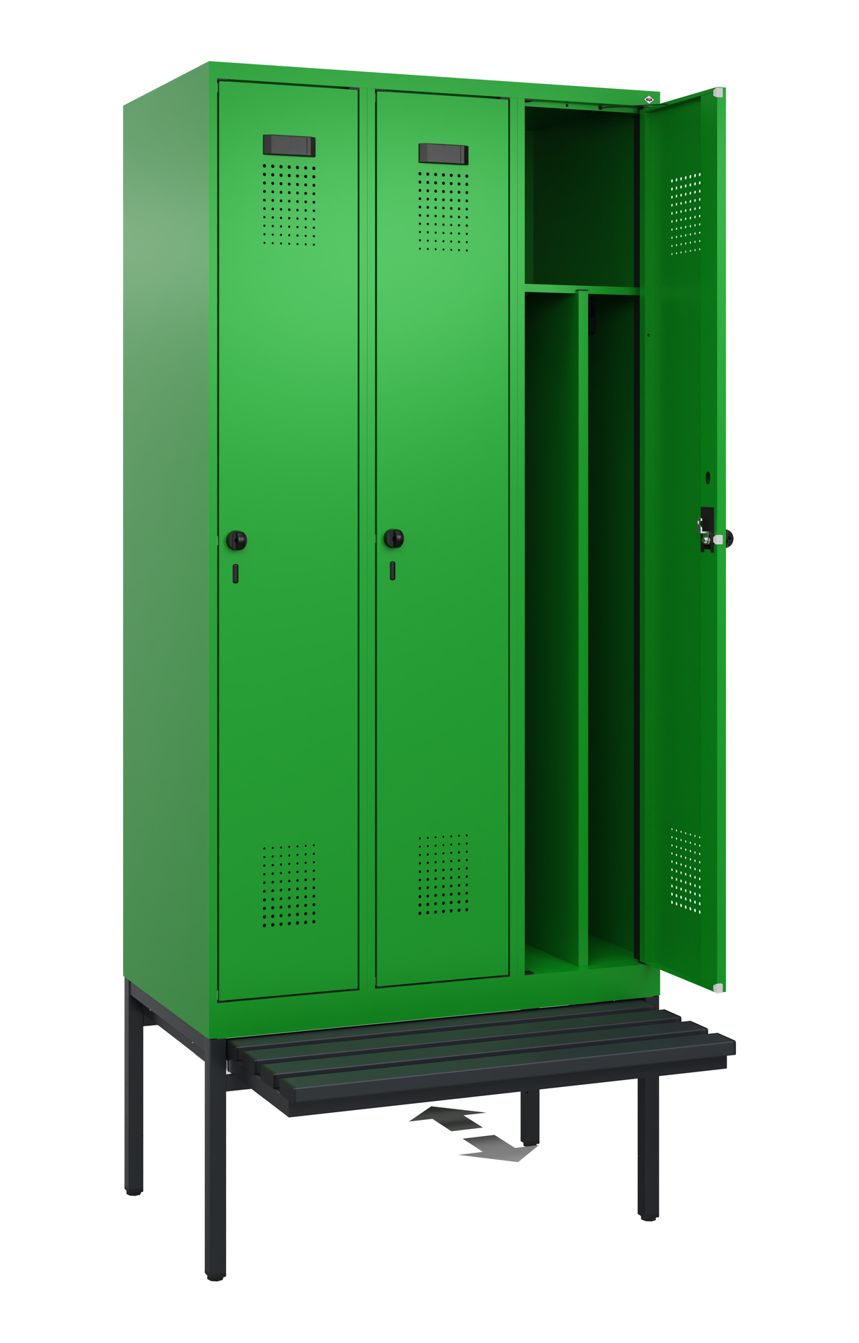 C+P Spind Evolo PLUS, Bank, 3 Abteile, 2120x900x815mm
