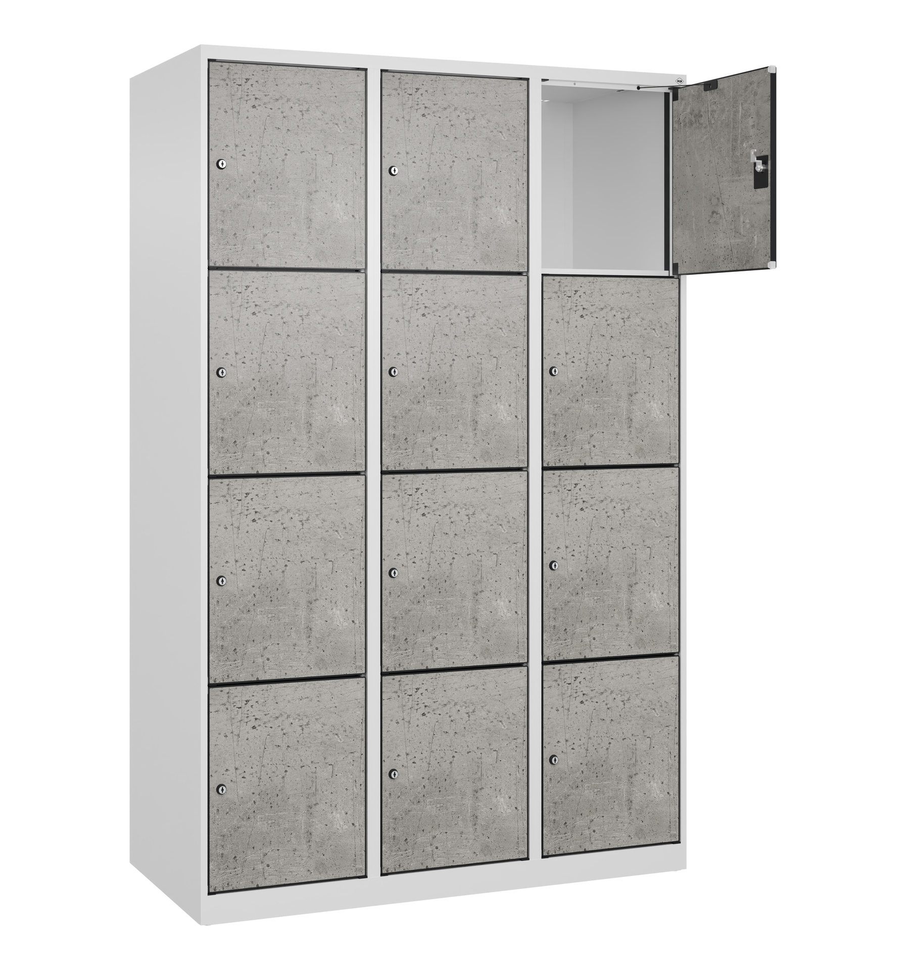 C+P Schlie�fachschrank Evolo PLUS, 12 F�cher, 1850x1200x500mm
