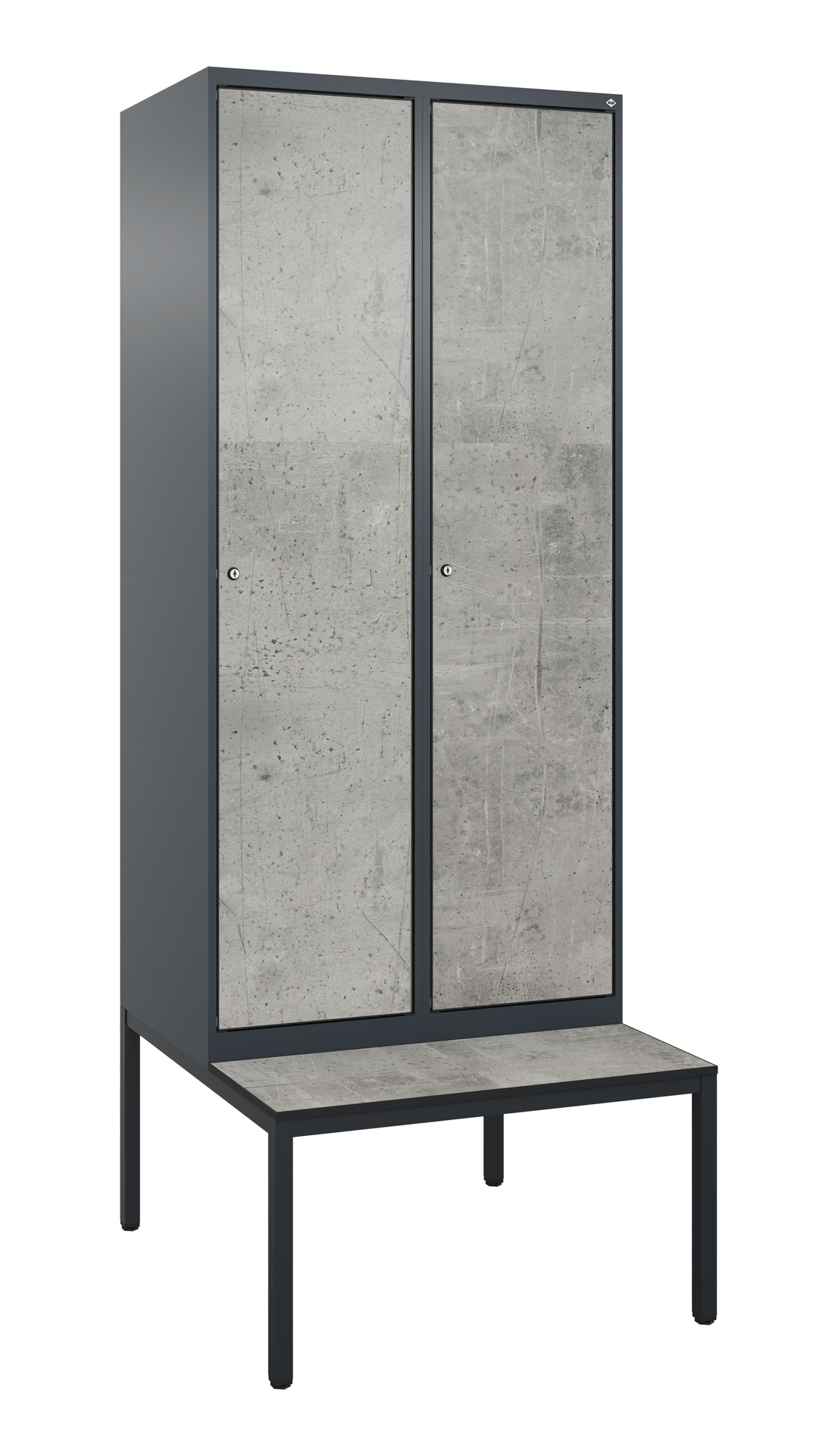 C+P Spind Evolo PLUS, Bank, 2 Abteile, 2120x800x815mm