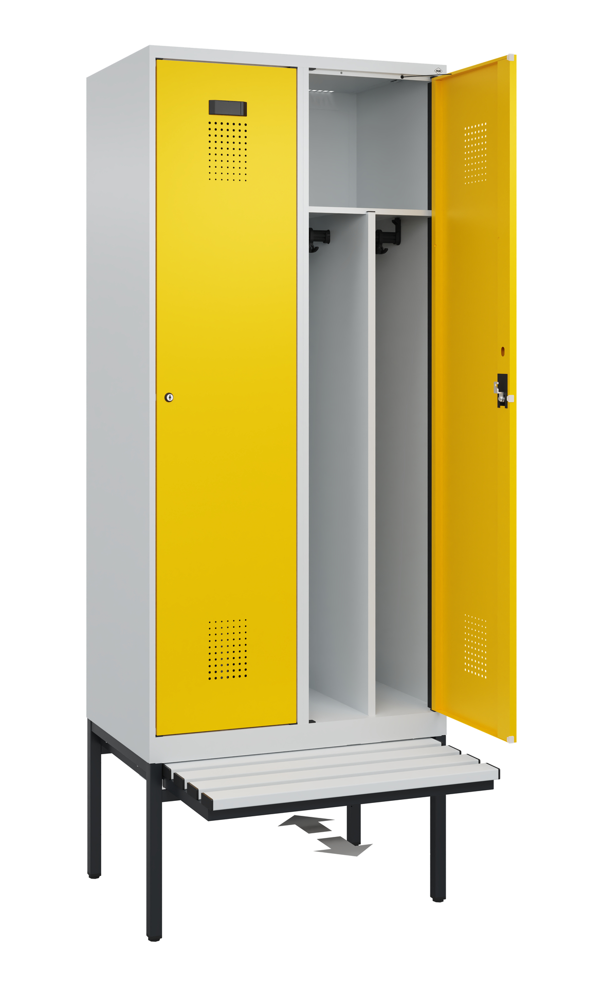 C+P Spind Evolo PLUS, Bank, 2 Abteile, 2120x800x815mm
