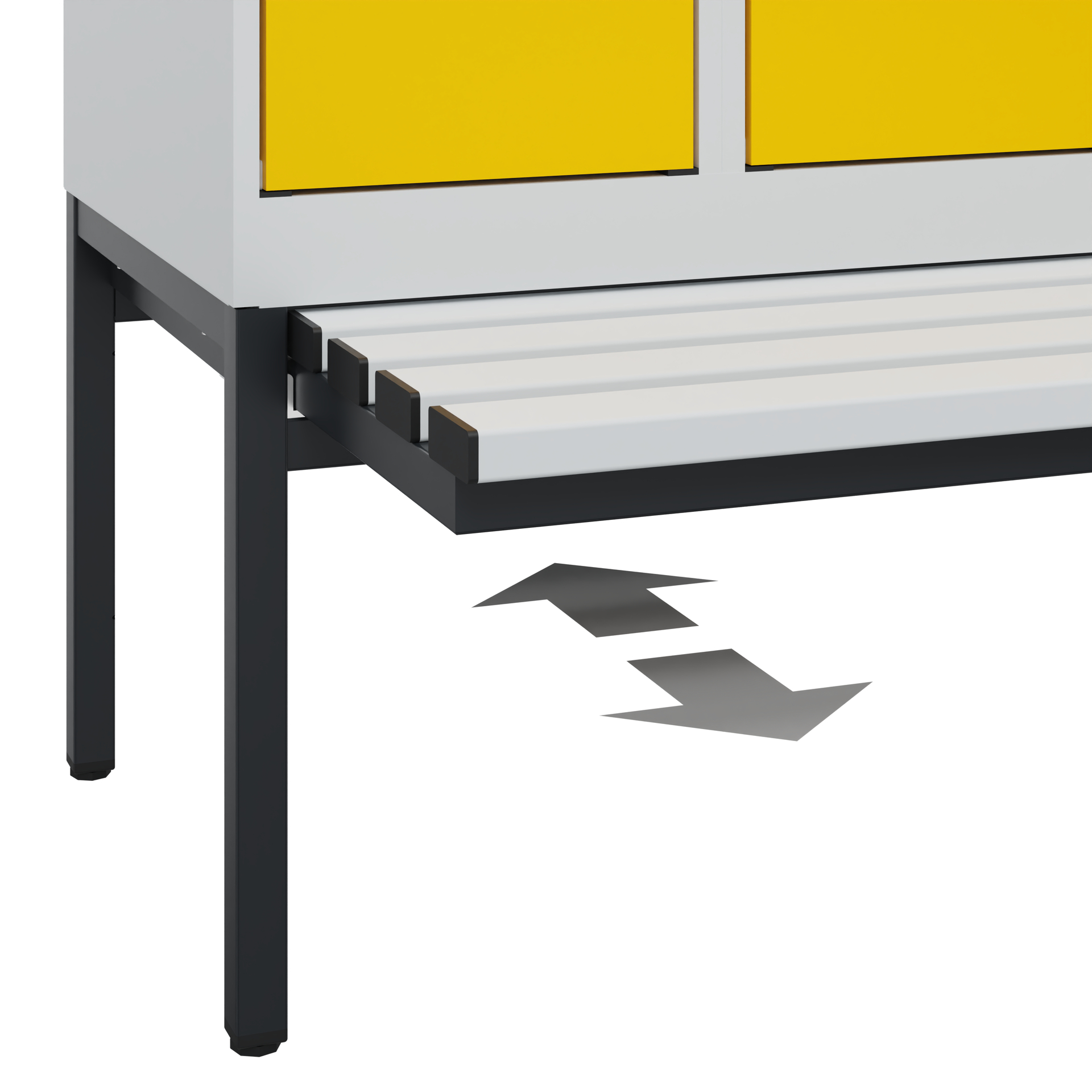 C+P Spind Evolo PLUS, Bank, 3 Abteile, 2120x900x815mm