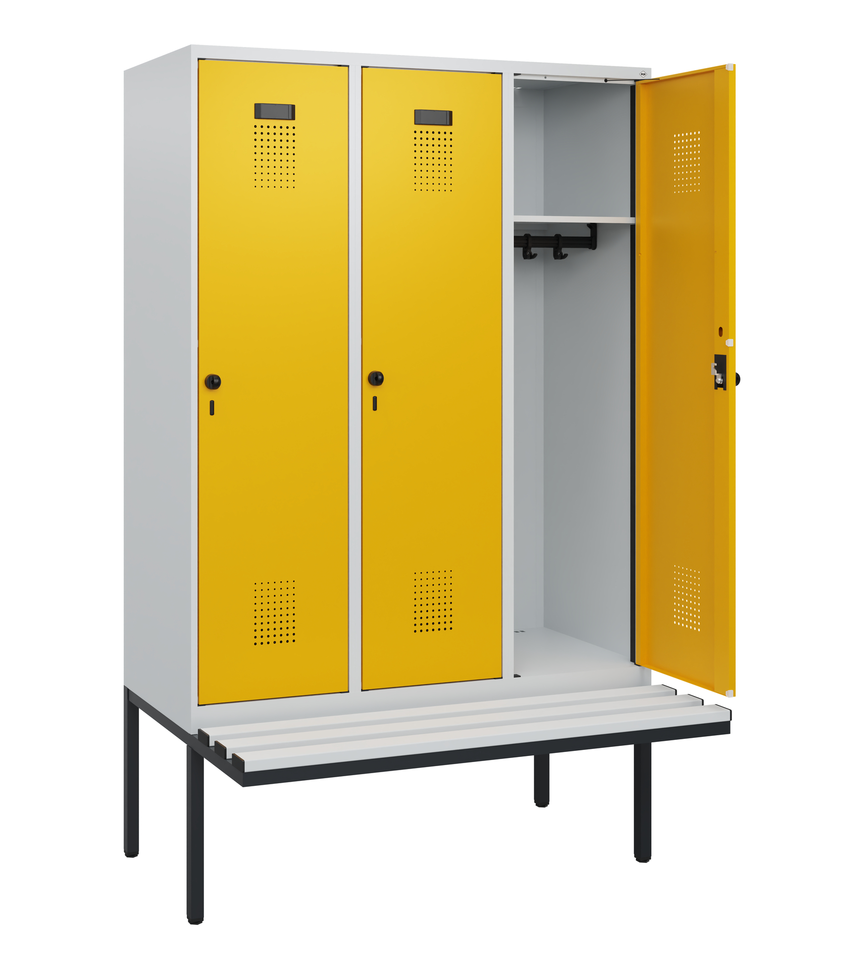 C+P Spind Evolo PLUS, Bank, 3 Abteile, 1950x1200x8