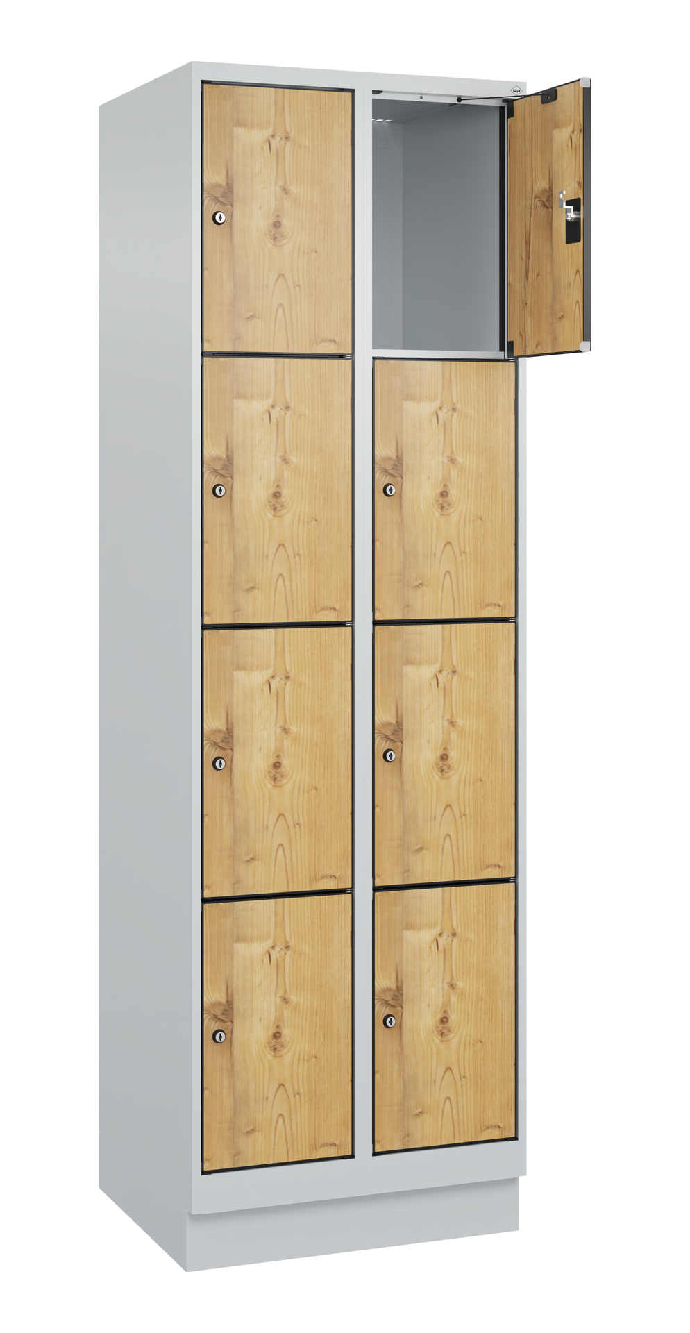 C+P Schlie�fachschrank Evolo PLUS, Sockel, 8 F�cher, 1950x600x500mm