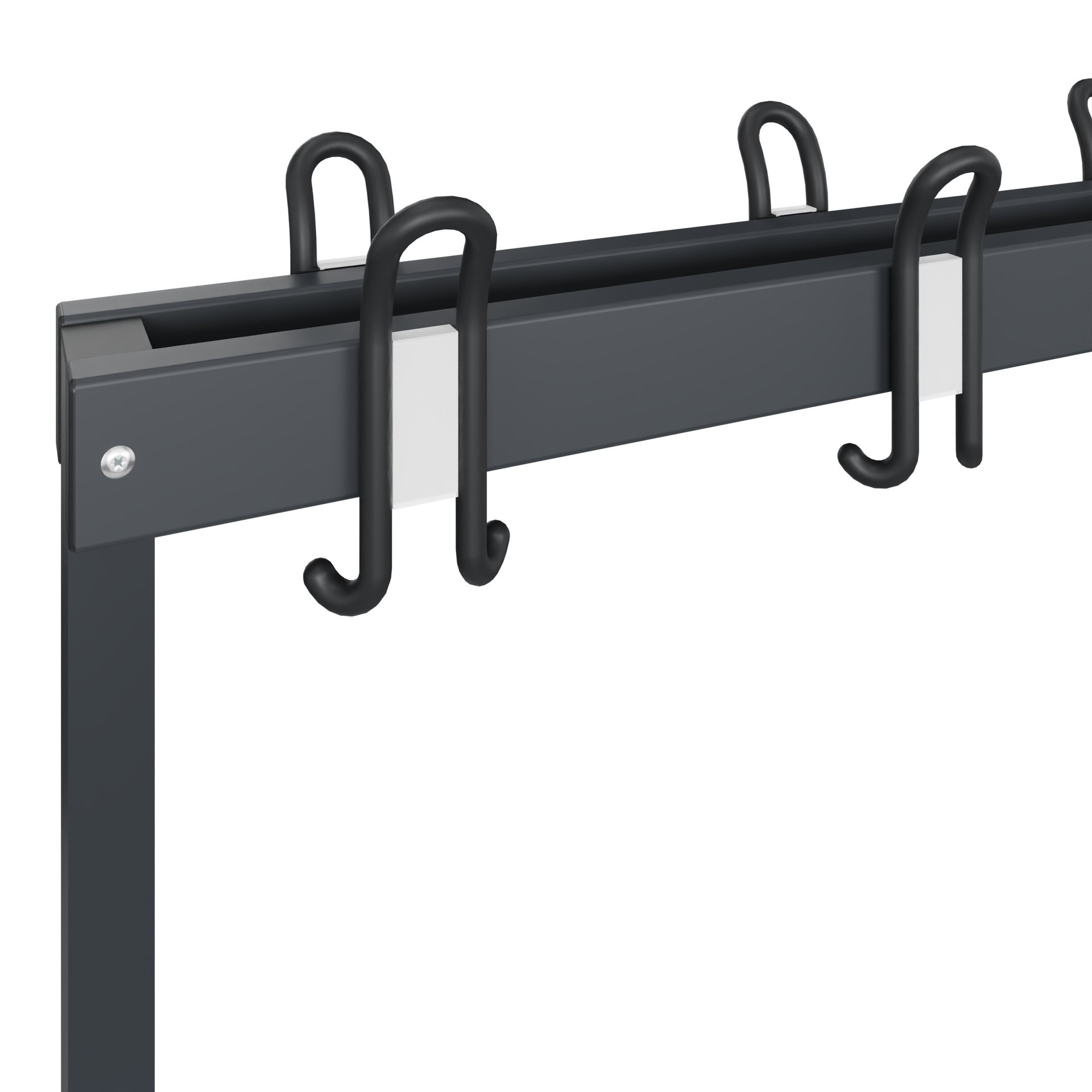 C+P Garderobenteil, 1716x1000x168mm, 7021/Schwarzgrau